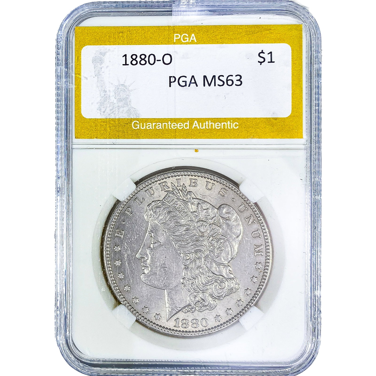 1880-O Morgan Silver Dollar PGA MS63: 1880-O Morgan Silver Dollar PGA MS63