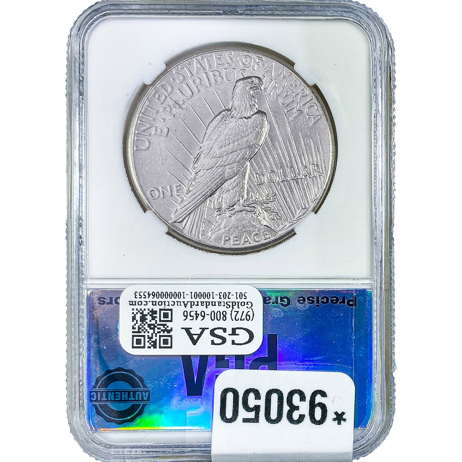 1927 Silver Peace Dollar PGA MS63 - 2