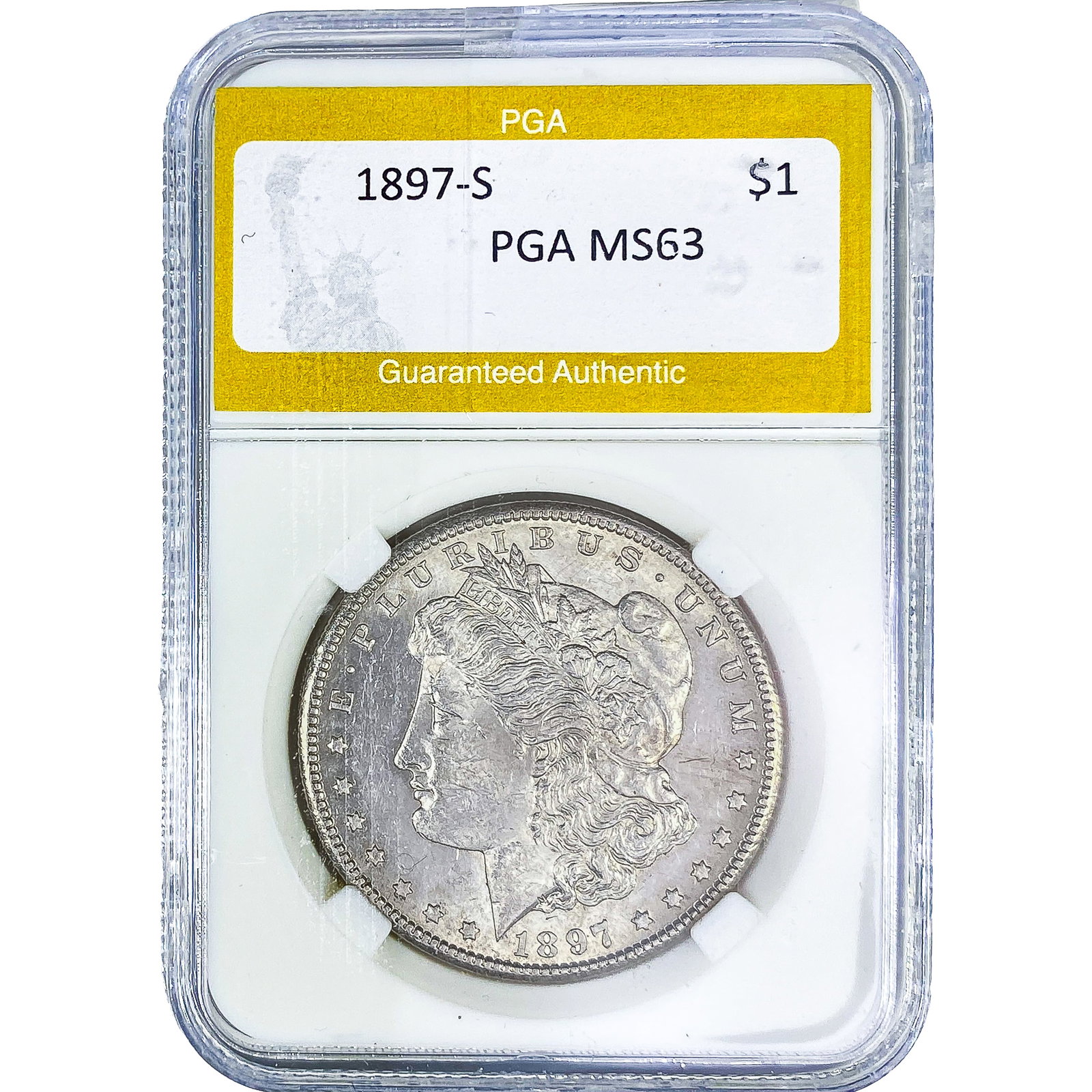 1897-S Morgan Silver Dollar PGA MS63: 1897-S Morgan Silver Dollar PGA MS63