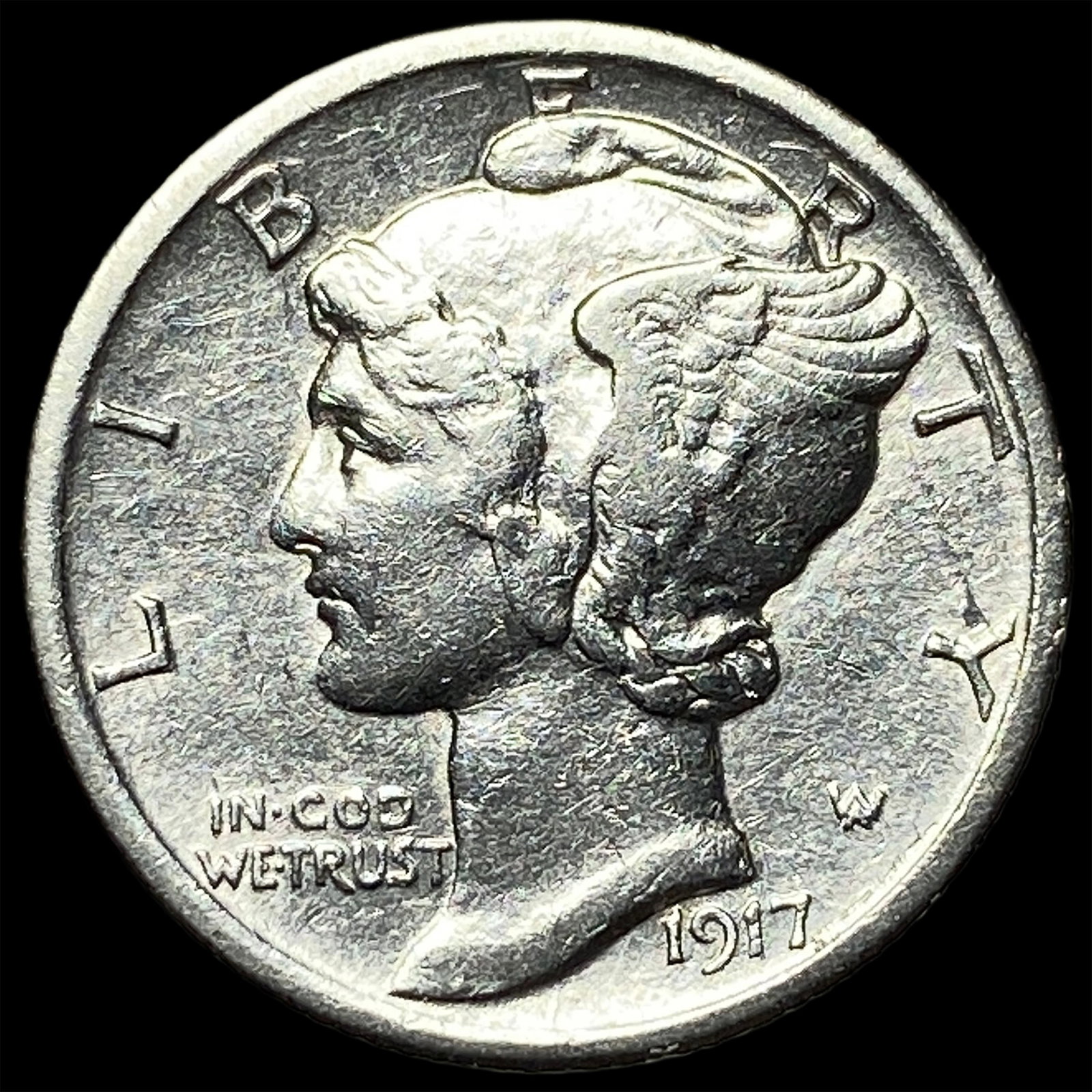 1917-D Silver Mercury Dime UNCIRCULATED: 1917-D Silver Mercury Dime UNCIRCULATED