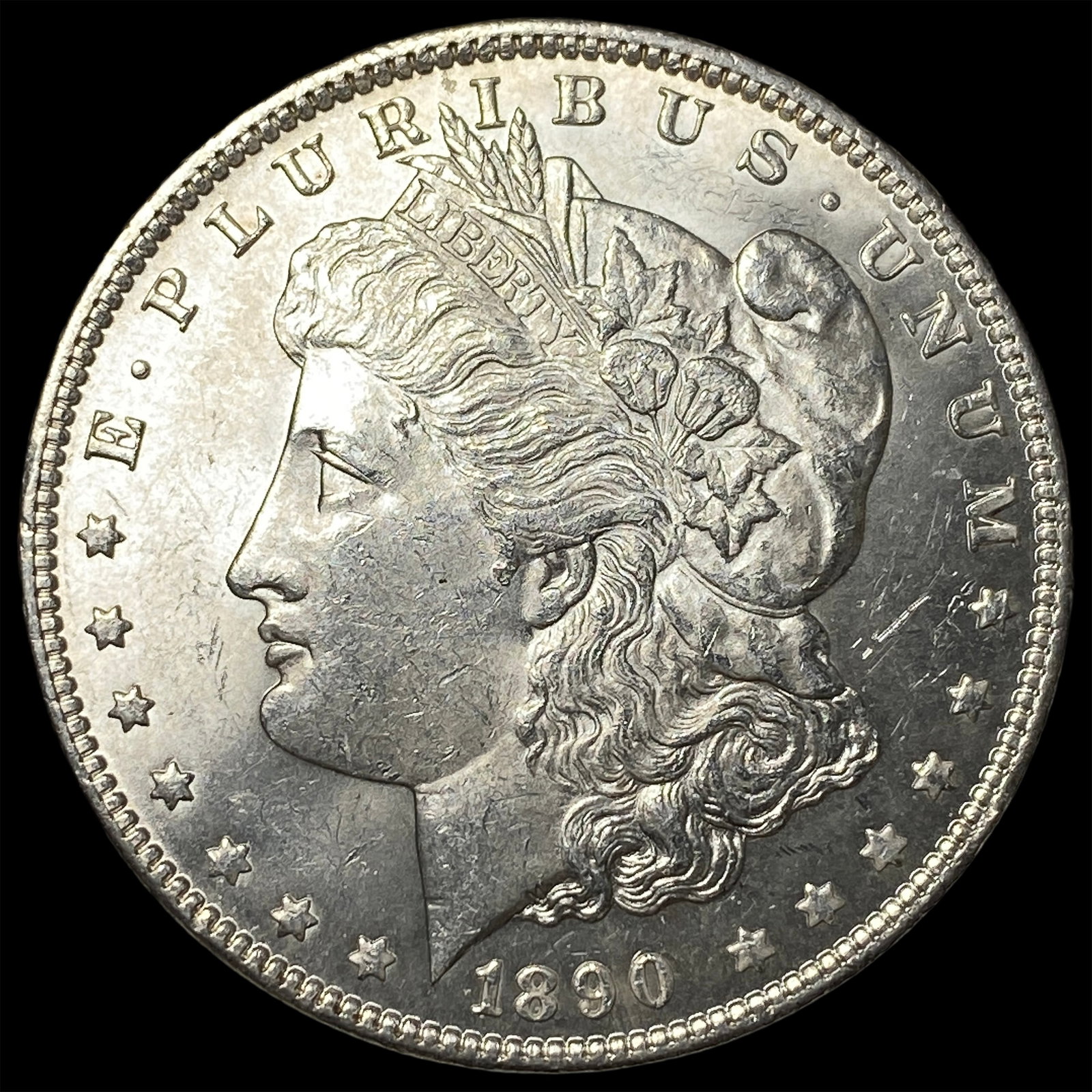 1890-CC Silver Morgan Dollar GEM BU: 1890-CC Silver Morgan Dollar GEM BU
