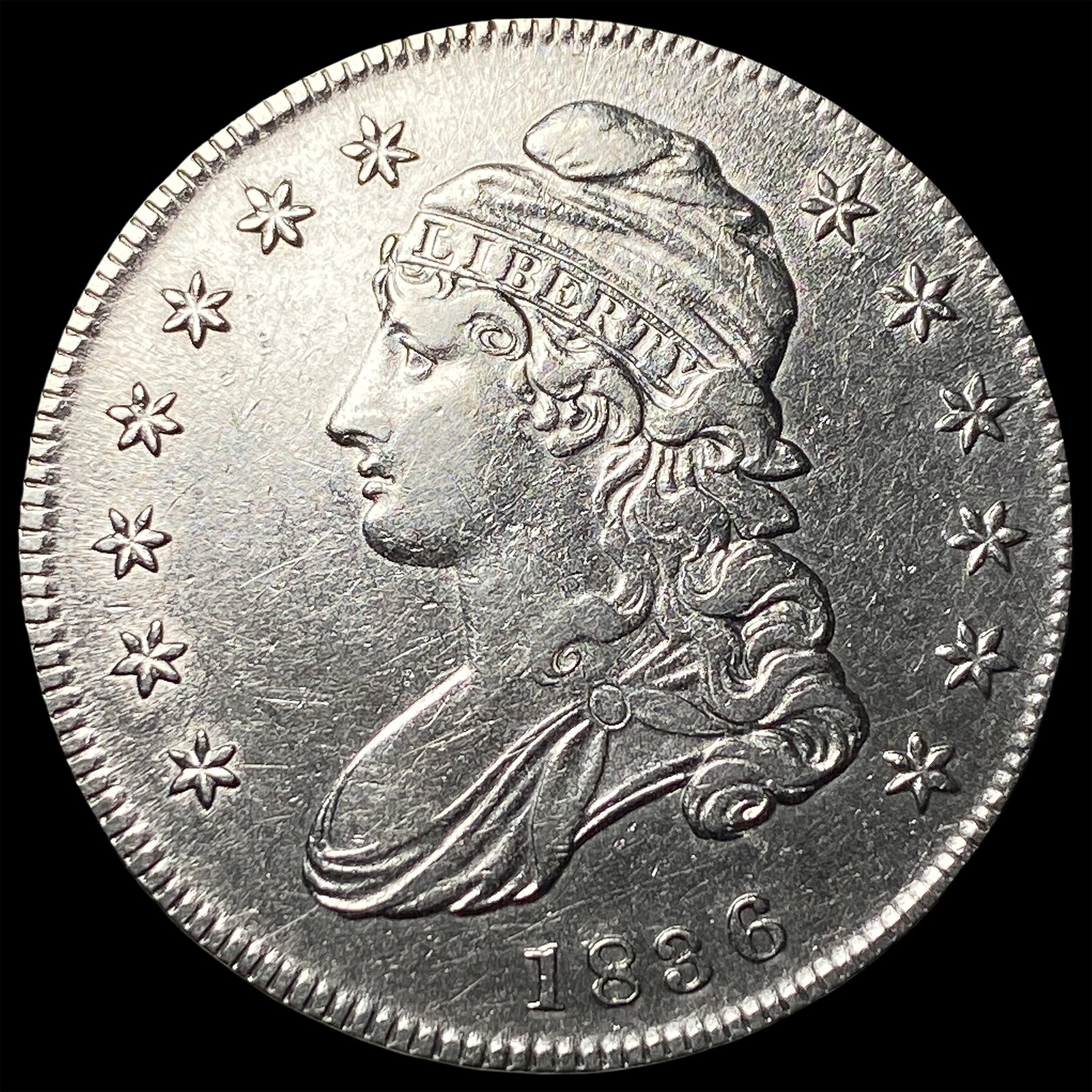 1836 Silver Capped Bust Half Dollar UNCIRCULATED: 1836 Silver Capped Bust Half Dollar UNCIRCULATED