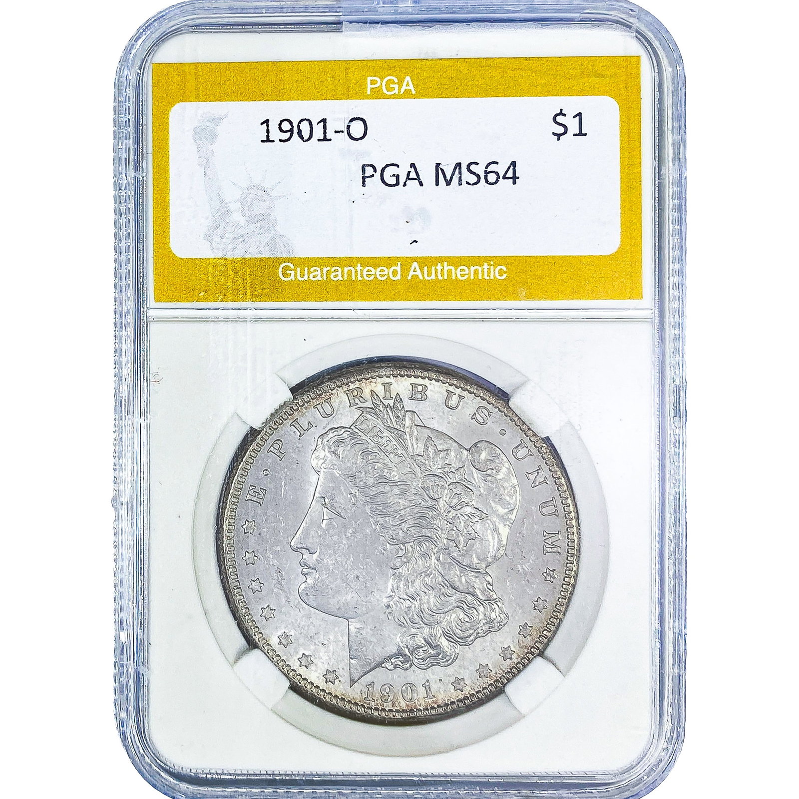 1901-O Morgan Silver Dollar PGA MS64: 1901-O Morgan Silver Dollar PGA MS64