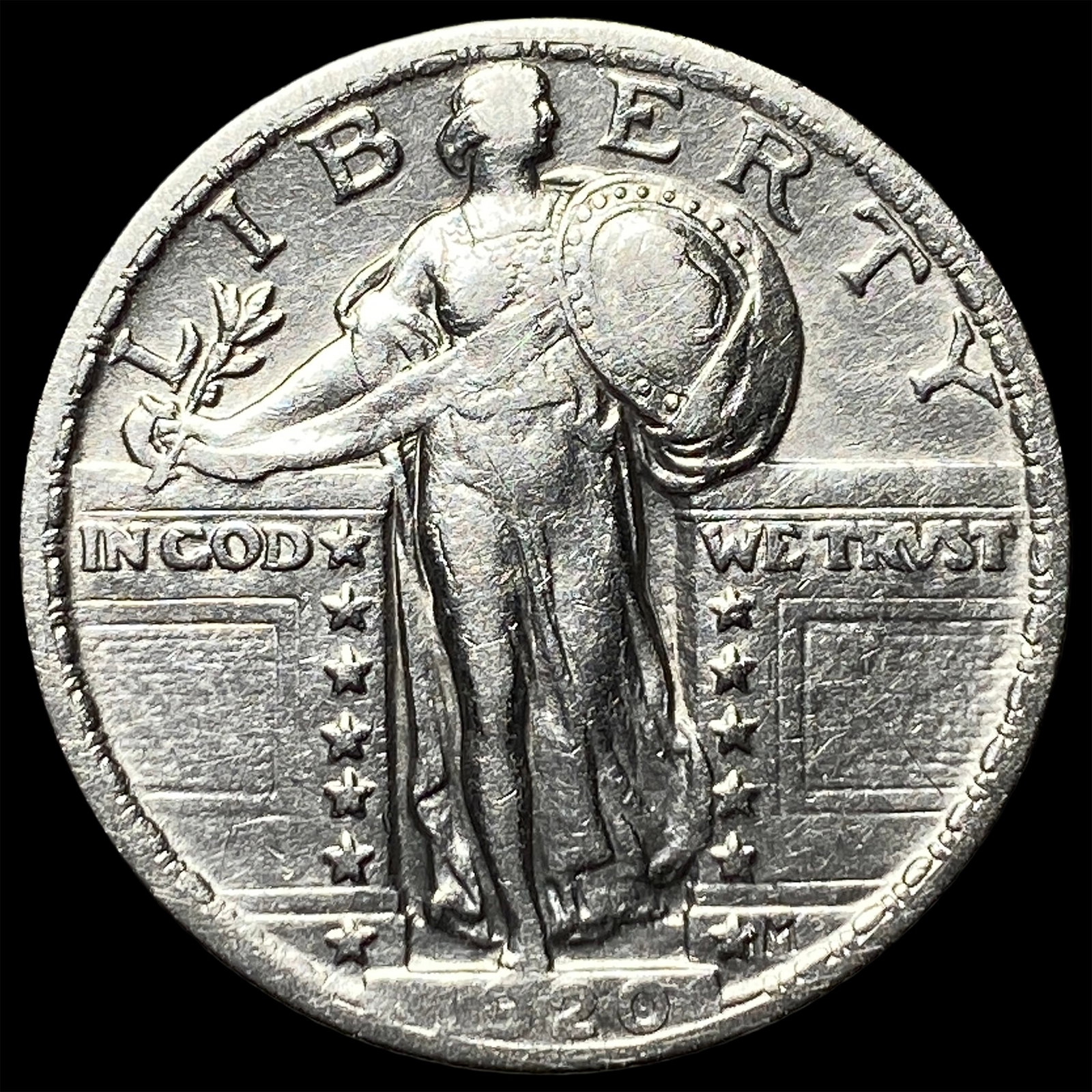 1920 Standing Liberty Quarter CLOSELY UNCIRCULATED: 1920 Standing Liberty Quarter CLOSELY UNCIRCULATED