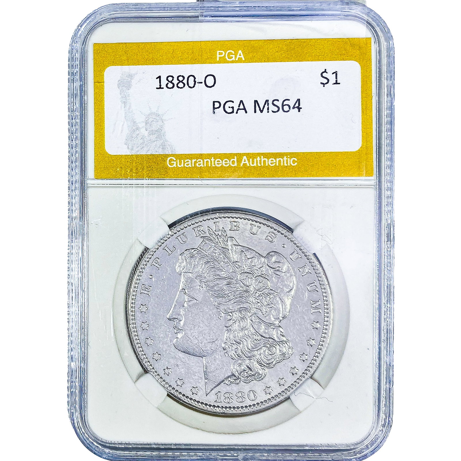 1880-O Morgan Silver Dollar PGA MS64: 1880-O Morgan Silver Dollar PGA MS64