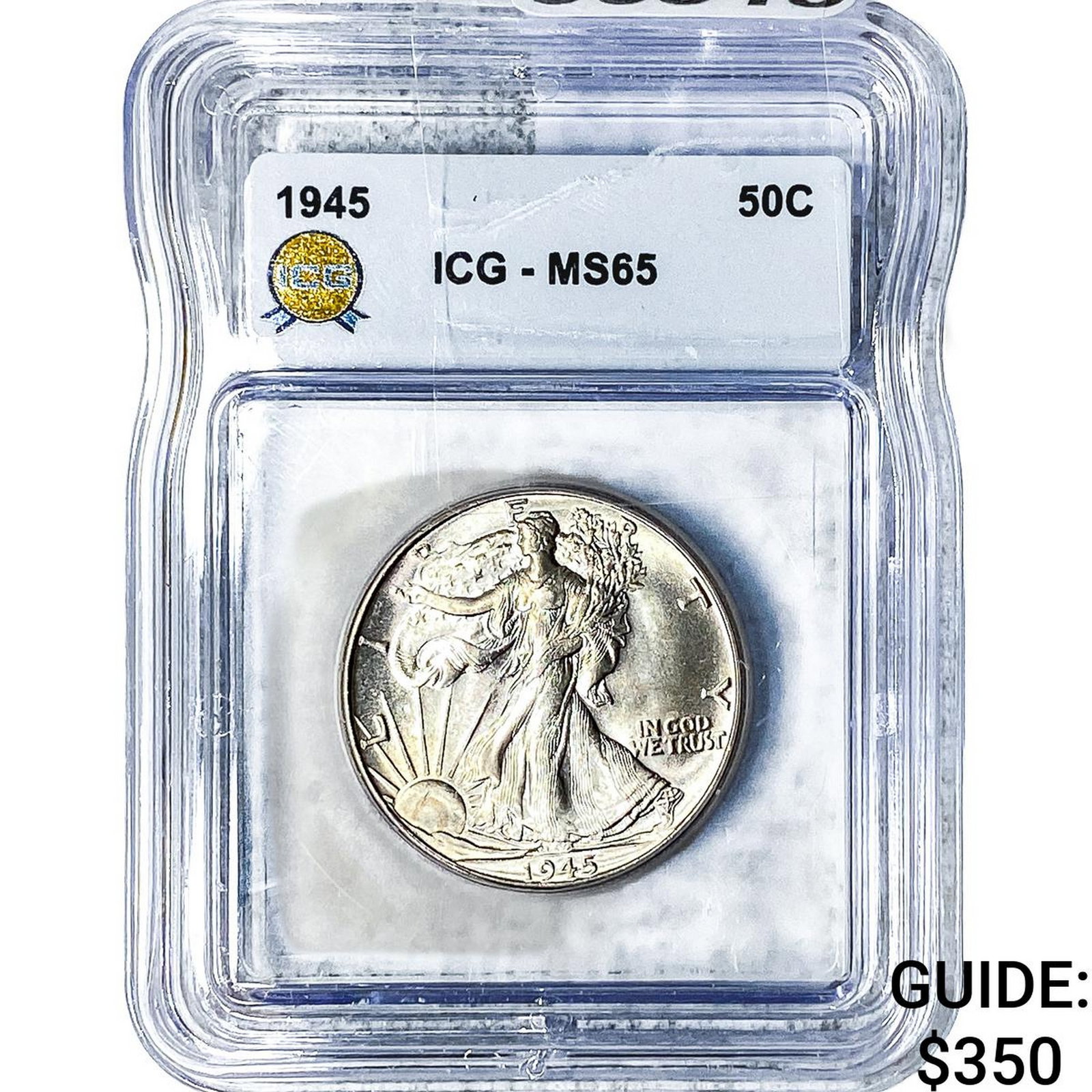 1945 Walking Liberty Half Dollar ICG MS65: 1945 Walking Liberty Half Dollar ICG MS65
