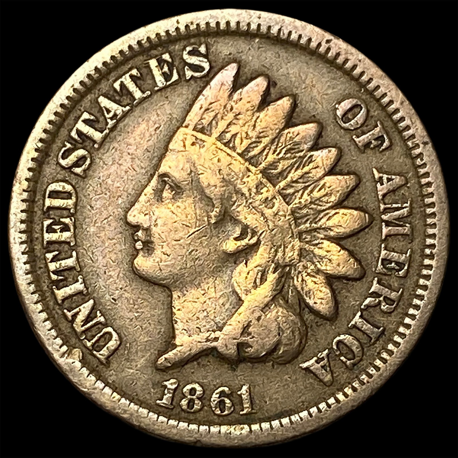 1861 Indian Head Cent NEARLY UNCIRCULATED: 1861 Indian Head Cent NEARLY UNCIRCULATED