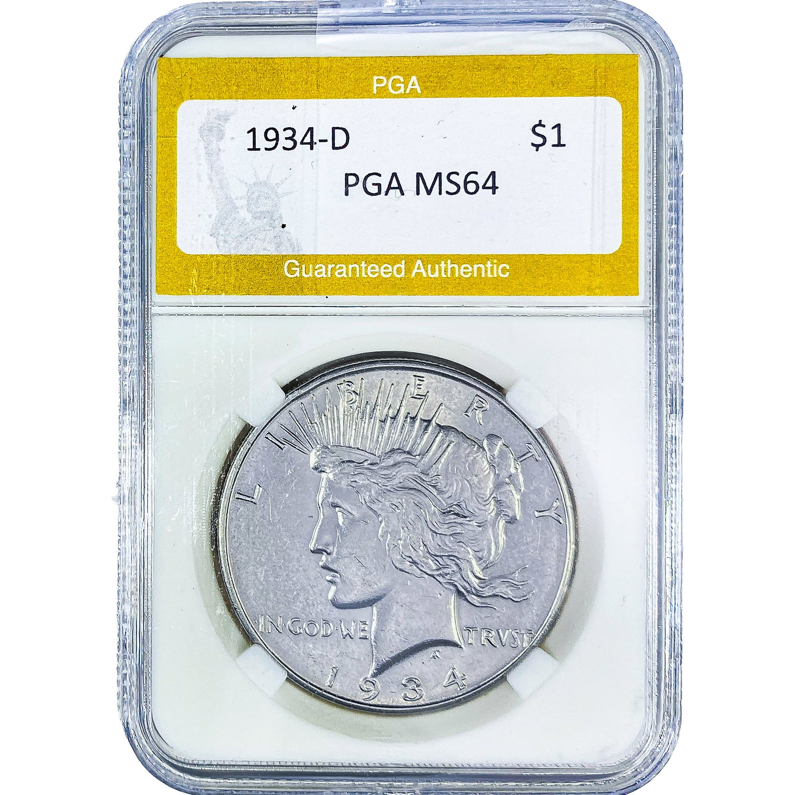 1934-D Silver Peace Dollar PGA MS64 (1 of 2)