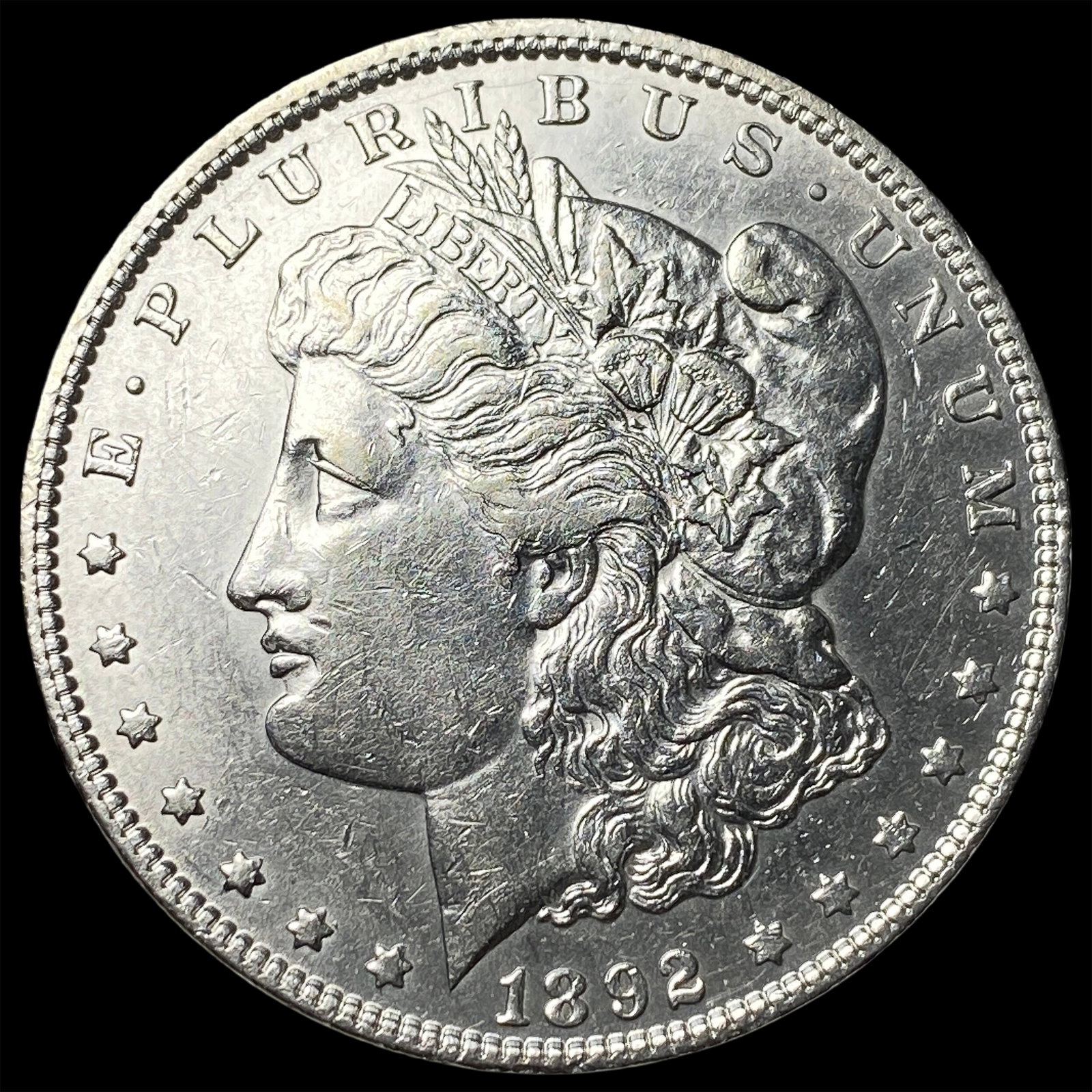 1892 Silver Morgan Dollar CHOICE AU: 1892 Silver Morgan Dollar CHOICE AU