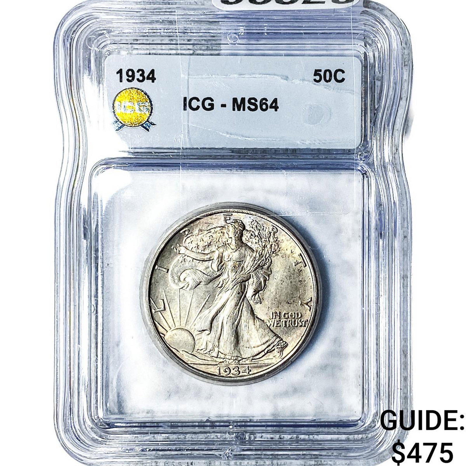 1934 Walking Liberty Half Dollar ICG MS64: 1934 Walking Liberty Half Dollar ICG MS64