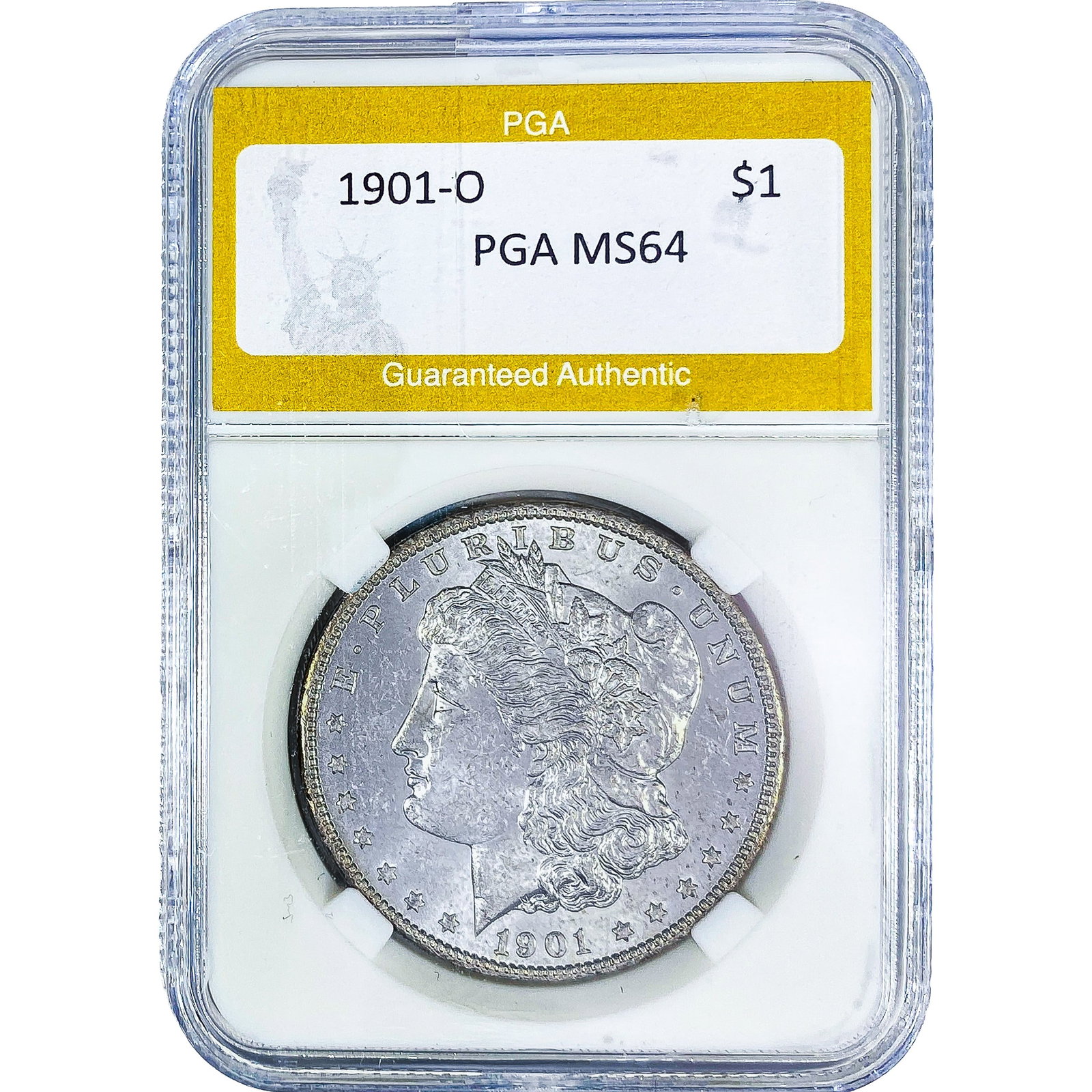 1901-O Morgan Silver Dollar PGA MS64: 1901-O Morgan Silver Dollar PGA MS64