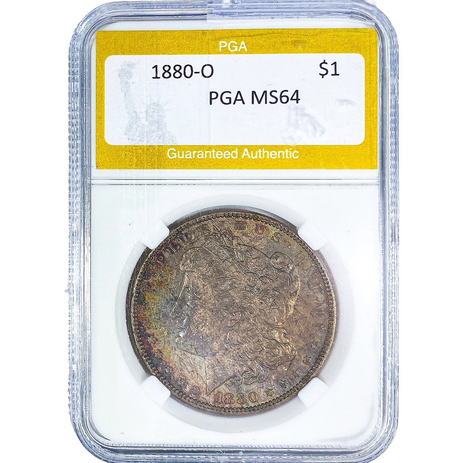 1880-O Morgan Silver Dollar PGA MS64: 1880-O Morgan Silver Dollar PGA MS64