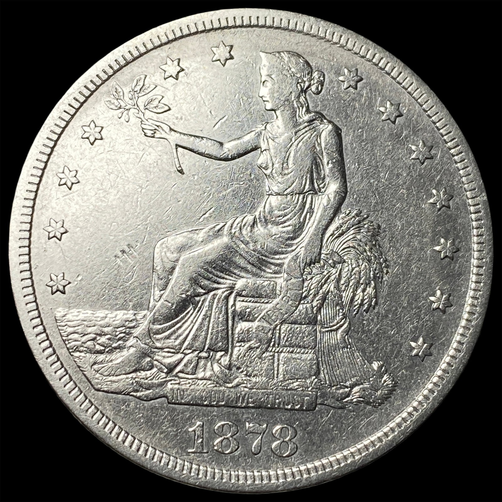 1878-S Silver Trade Dollar CLOSELY UNCIRCULATED: 1878-S Silver Trade Dollar CLOSELY UNCIRCULATED