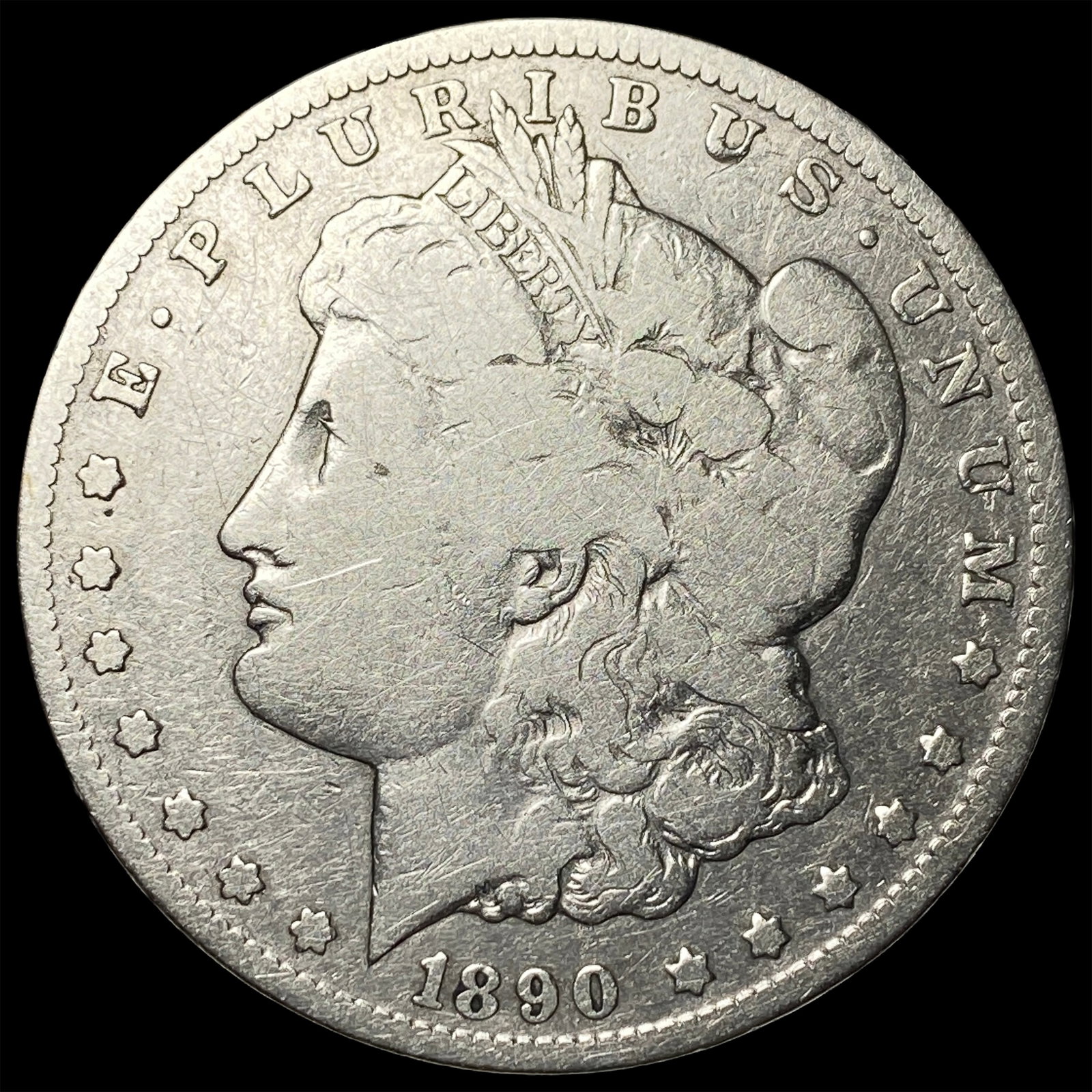 1890-CC Silver Morgan Dollar LIGHTLY CIRCULATED: 1890-CC Silver Morgan Dollar LIGHTLY CIRCULATED
