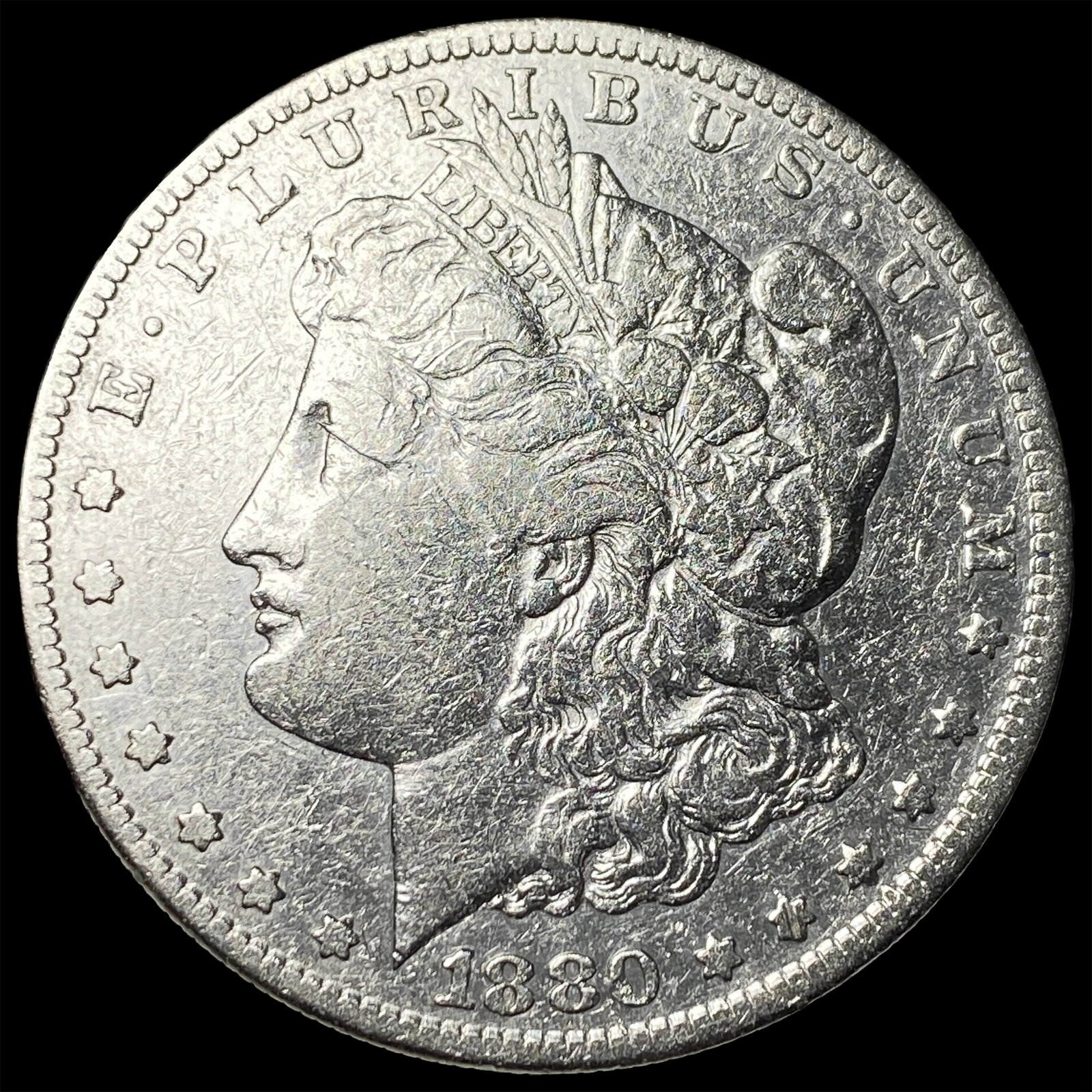 1880 Morgan Silver Dollar NEARLY UNCIRCULATED: 1880 Morgan Silver Dollar NEARLY UNCIRCULATED