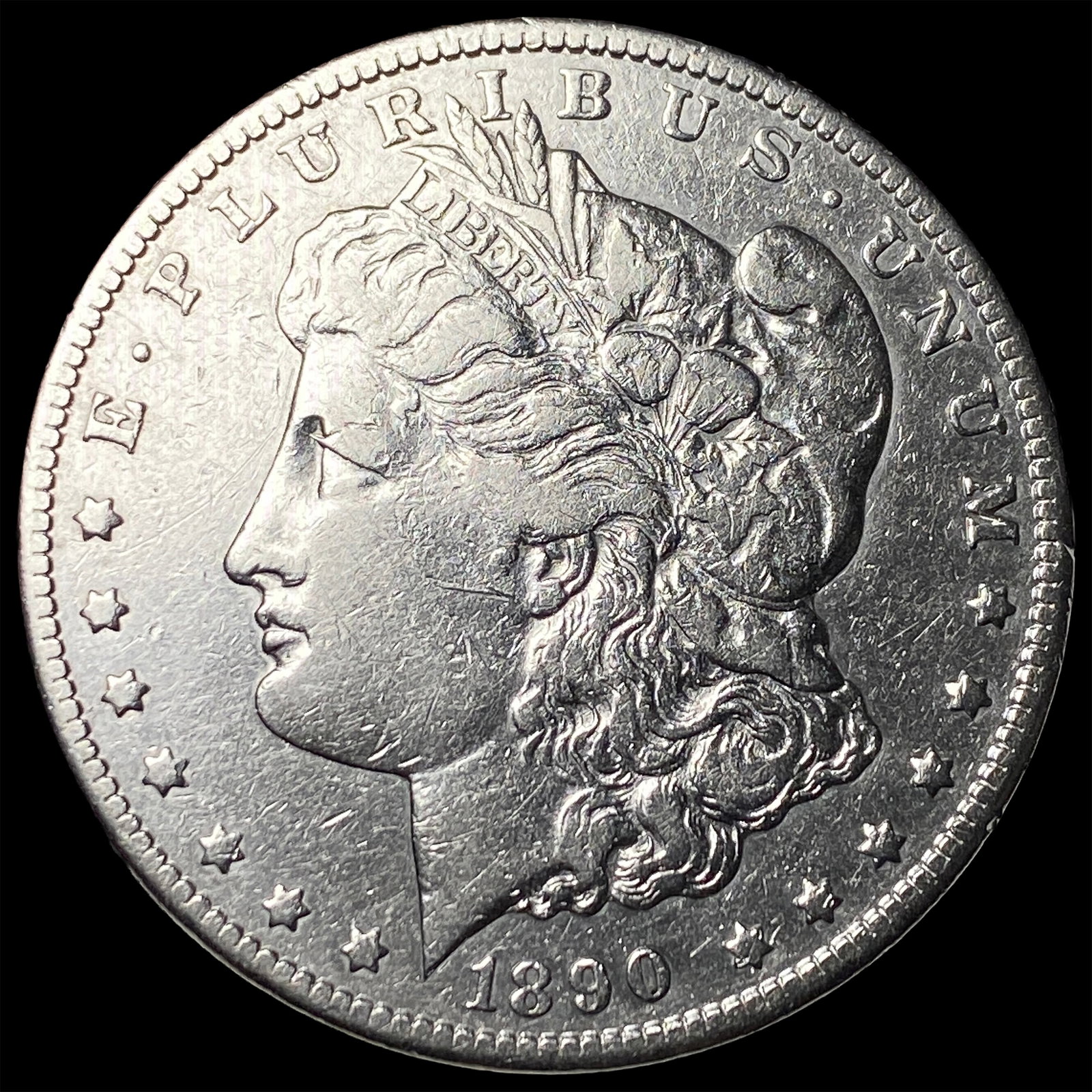 1890-CC Silver Morgan Dollar NEARLY UNCIRCULATED: 1890-CC Silver Morgan Dollar NEARLY UNCIRCULATED