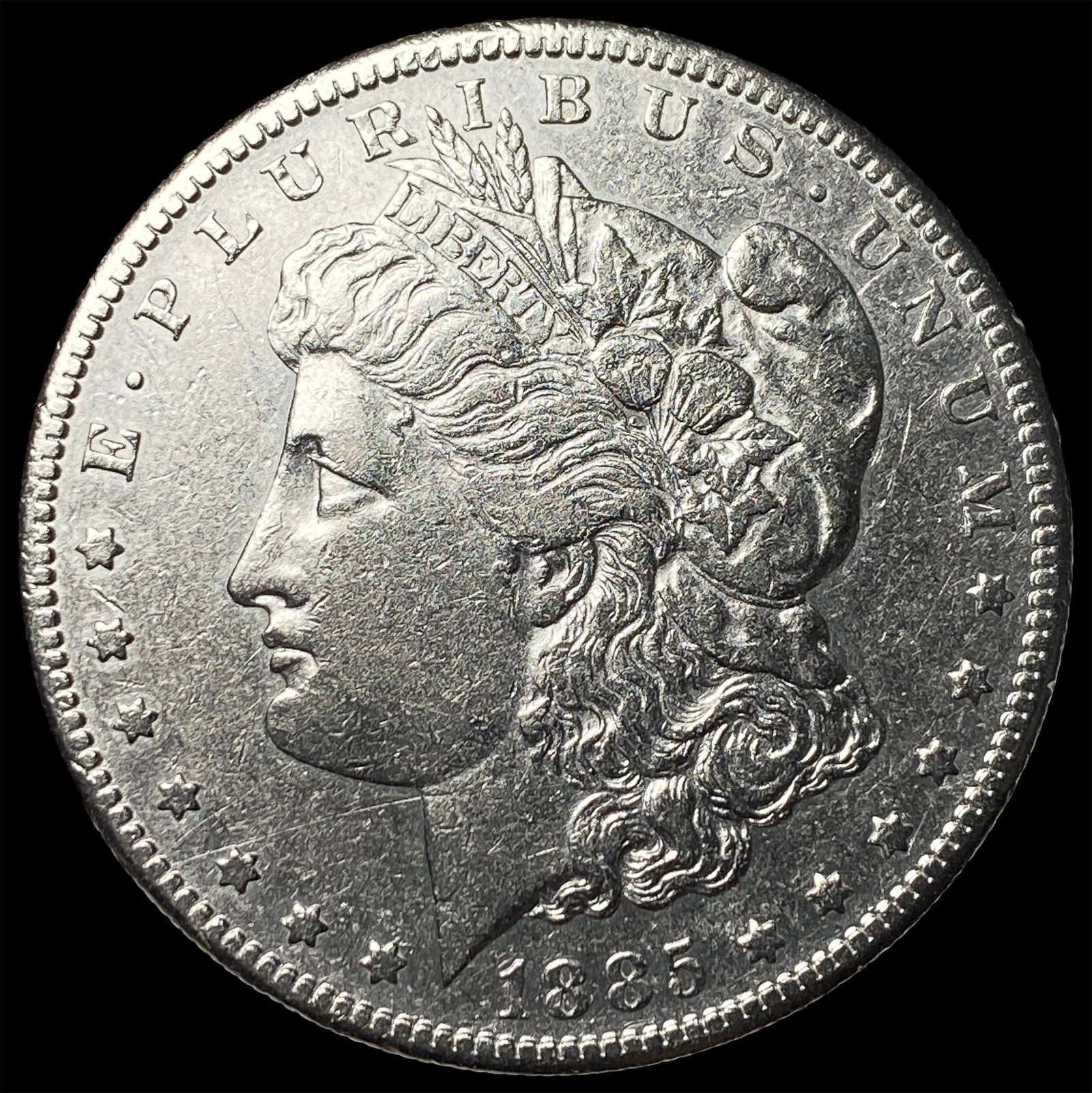 1885-S Silver Morgan Dollar CHOICE AU: 1885-S Silver Morgan Dollar CHOICE AU