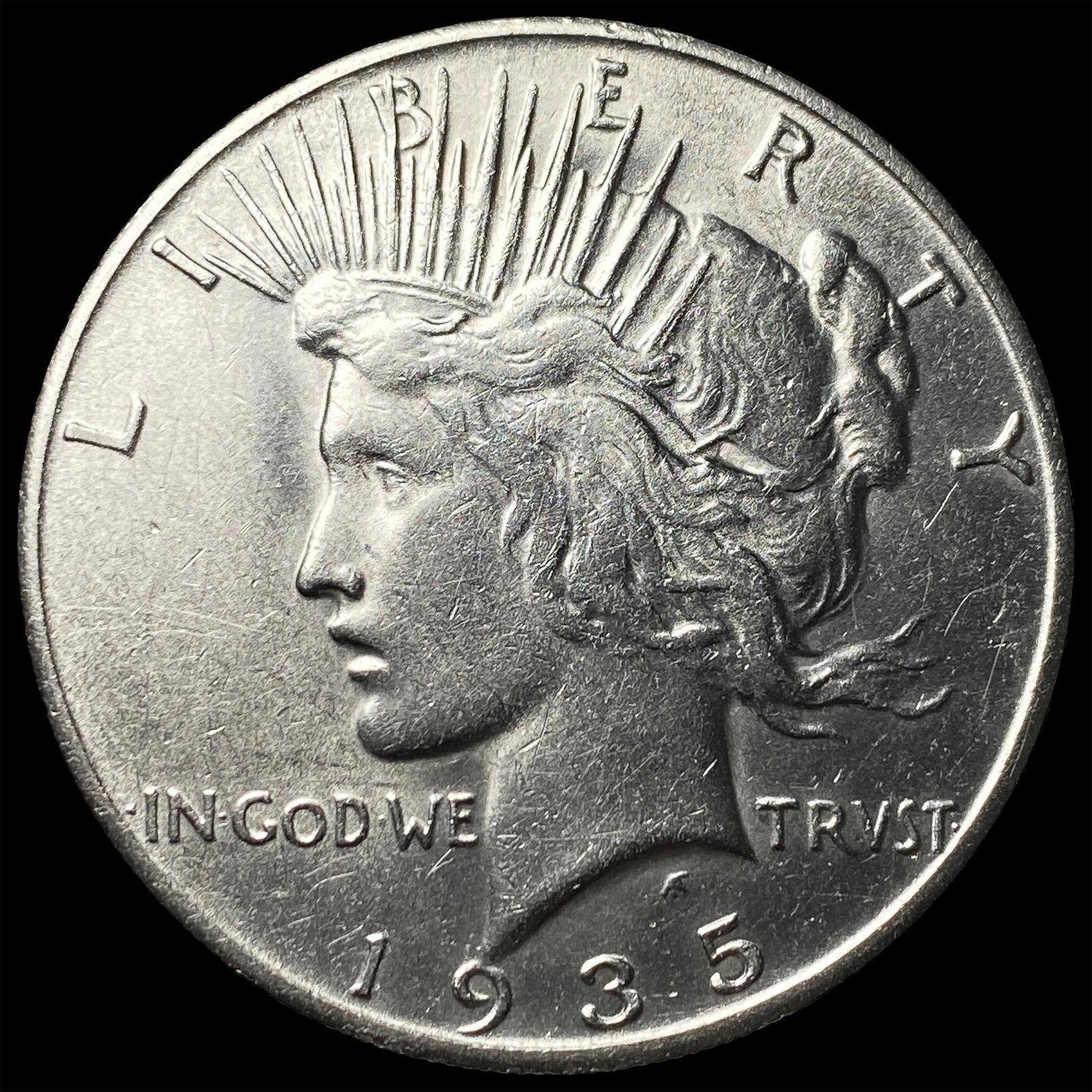 1935 Peace Silver Dollar CHOICE AU: 1935 Peace Silver Dollar CHOICE AU