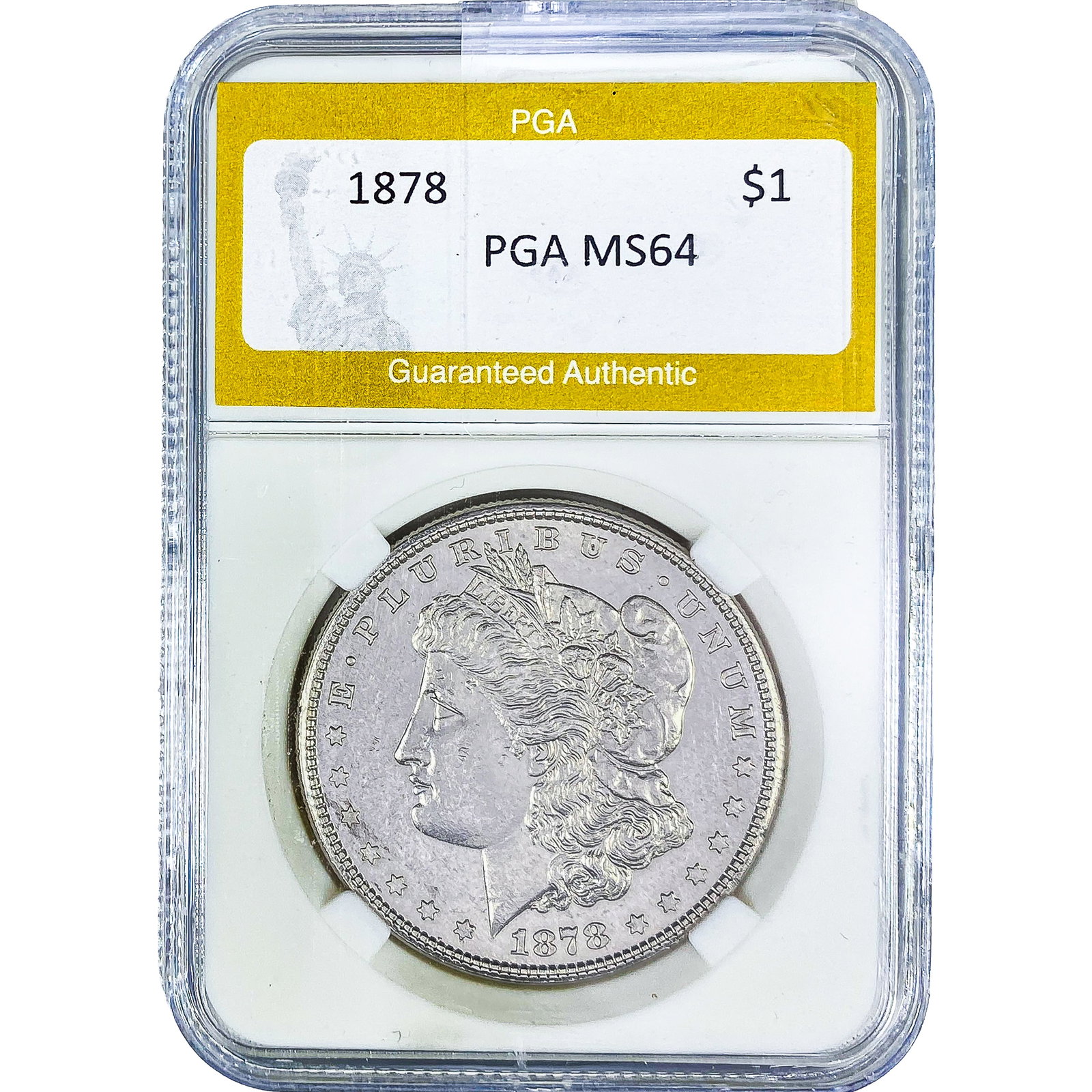 1878 Morgan Silver Dollar PGA MS64: 1878 Morgan Silver Dollar PGA MS64