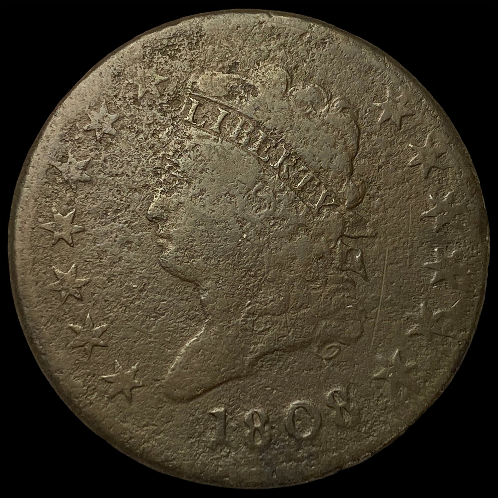 1808 Classic Head Large Cent NICELY CIRCULATED: 1808 Classic Head Large Cent NICELY CIRCULATED
