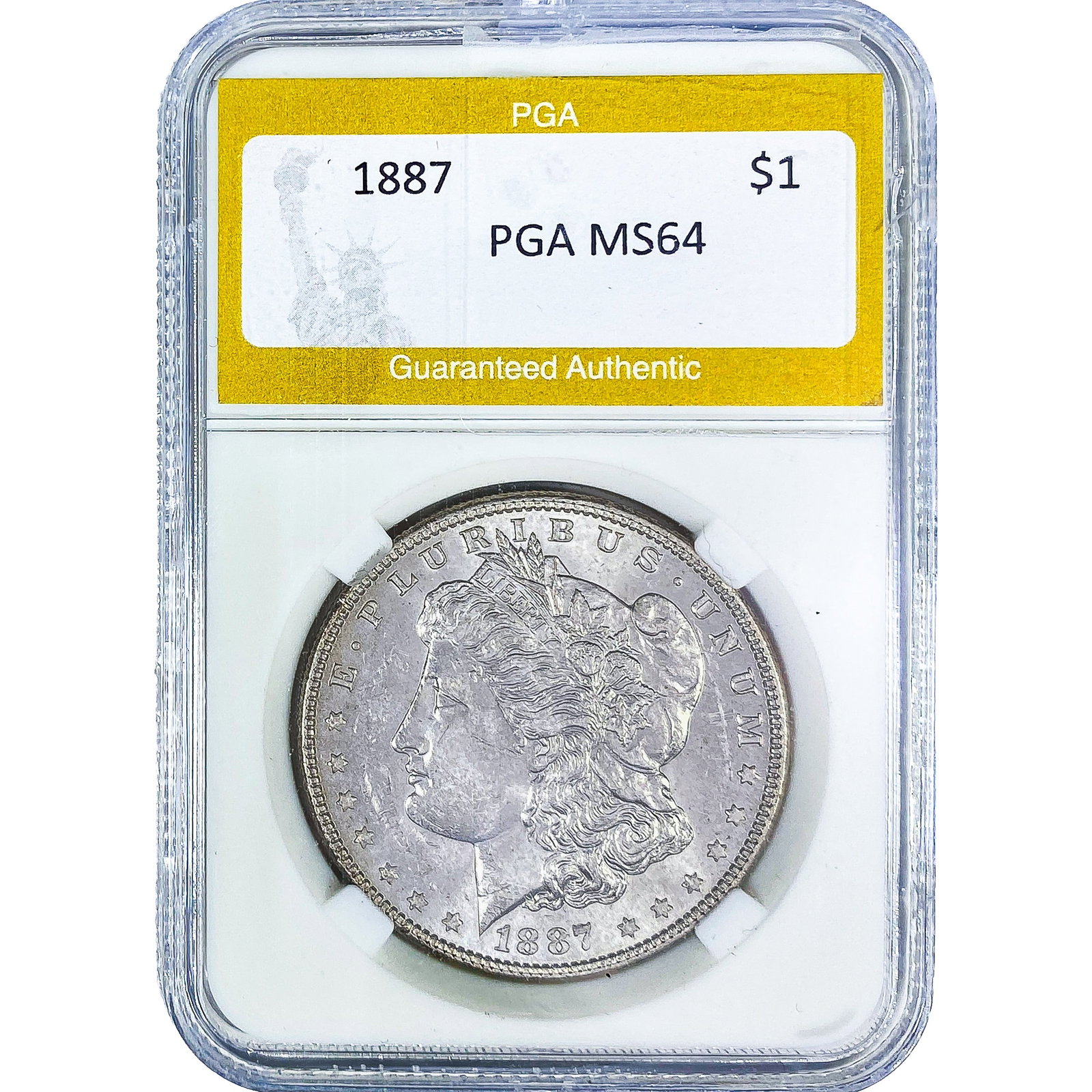 1887 Morgan Silver Dollar PGA MS64: 1887 Morgan Silver Dollar PGA MS64