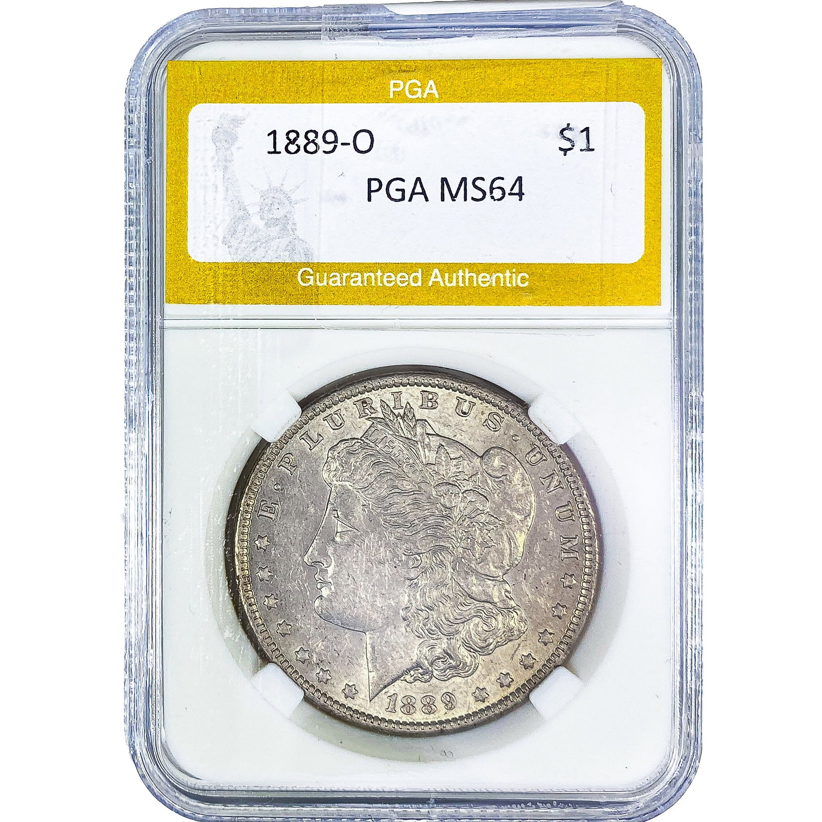 1889-O Morgan Silver Dollar PGA MS64: 1889-O Morgan Silver Dollar PGA MS64