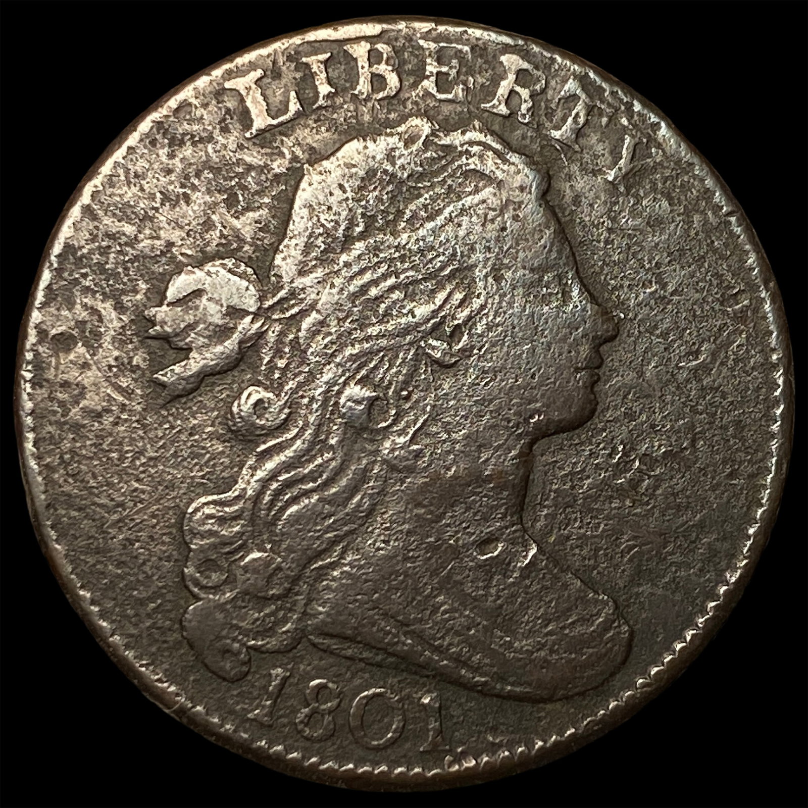1801 Draped Bust Large Cent NEARLY UNCIRCULATED (1 of 2)