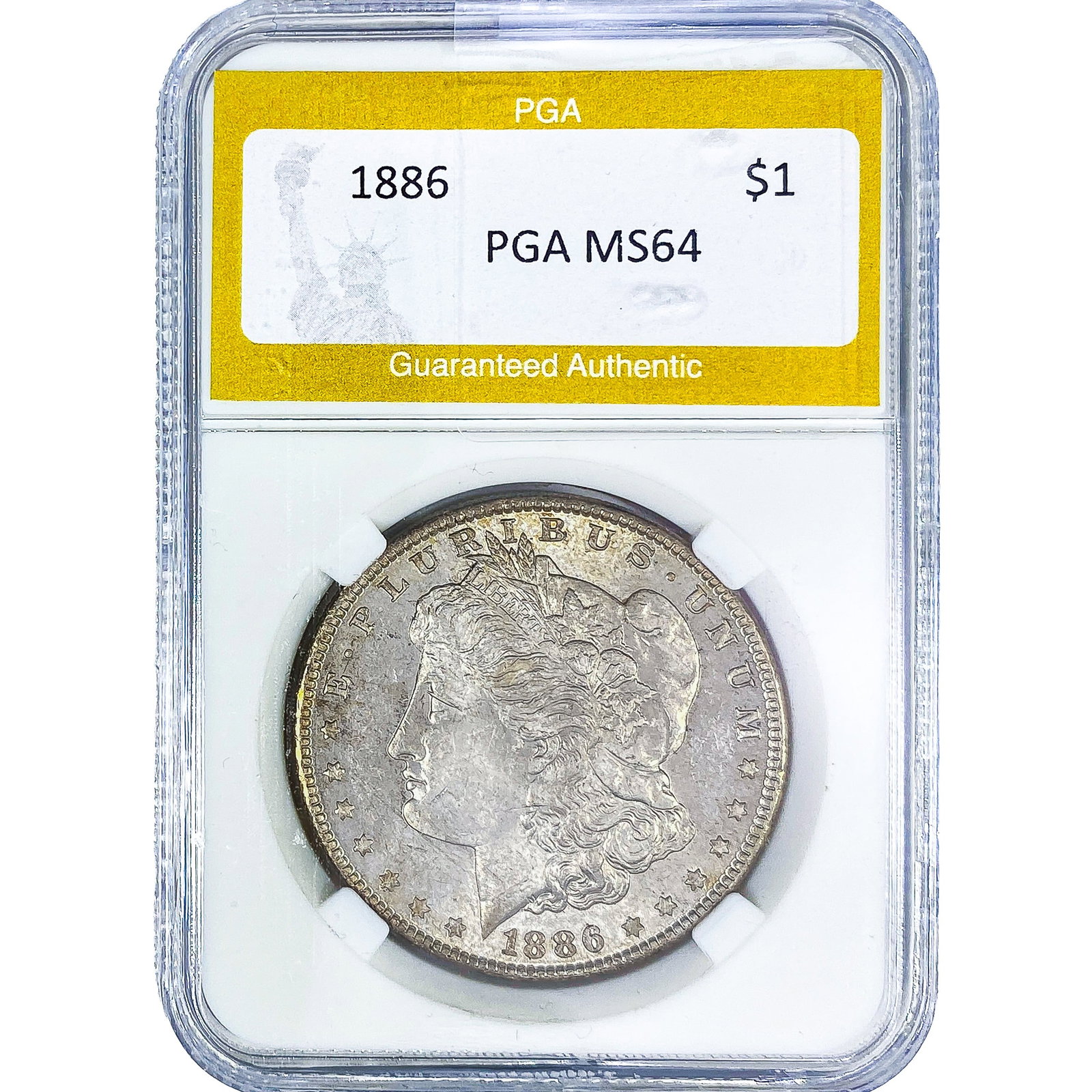 1886 Morgan Silver Dollar PGA MS64: 1886 Morgan Silver Dollar PGA MS64