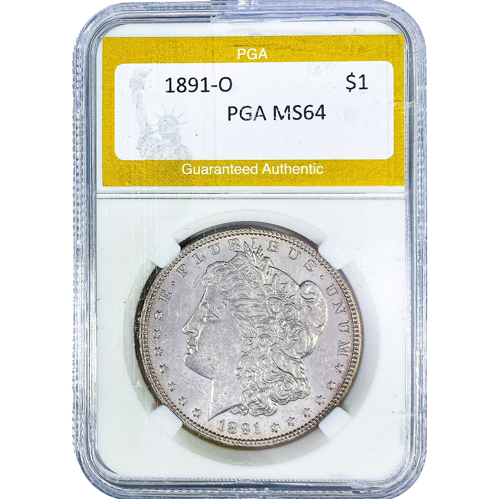 1891-O Morgan Silver Dollar PGA MS64: 1891-O Morgan Silver Dollar PGA MS64