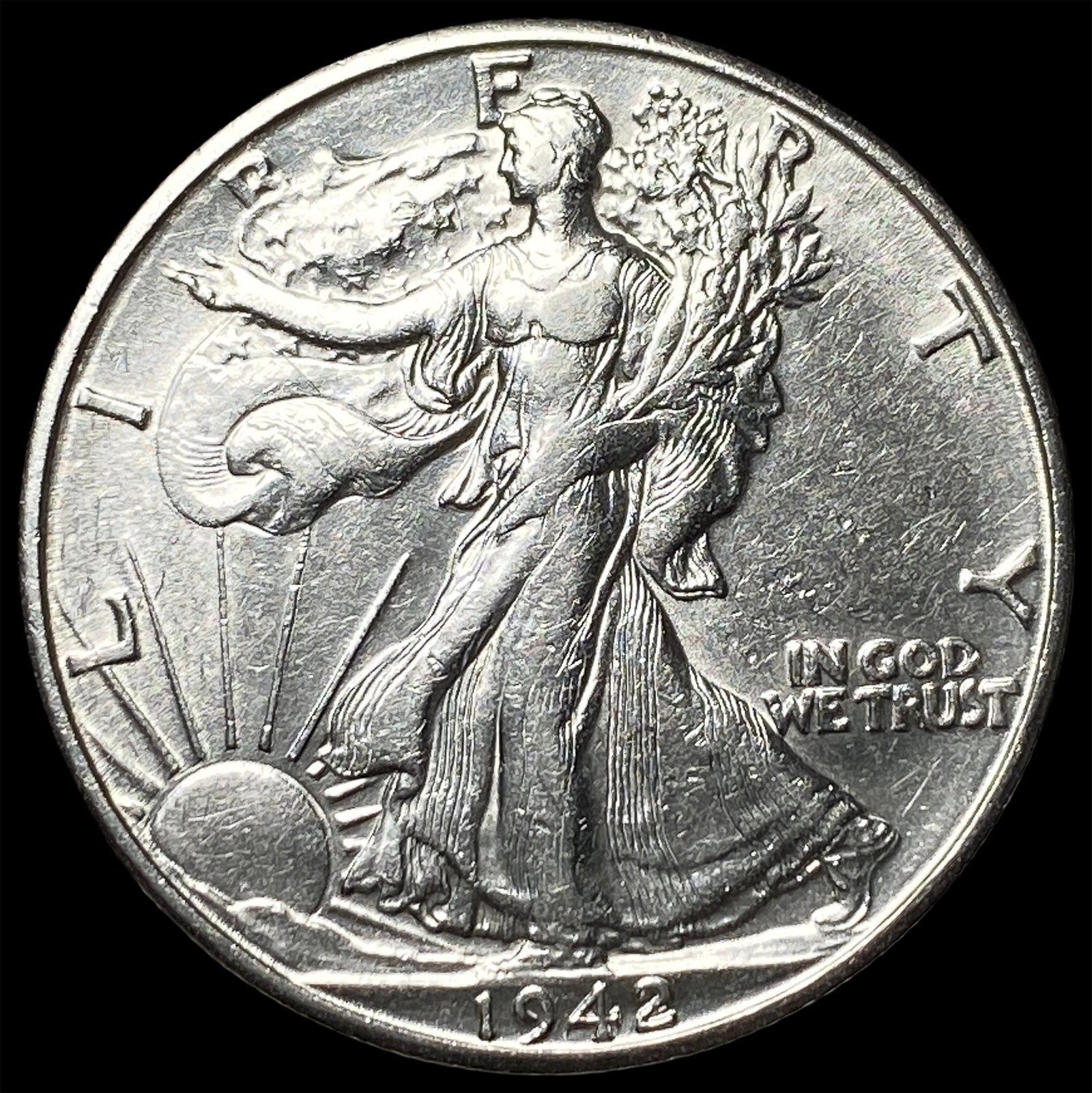 1942-D Silver Walking Liberty Half Dollar CHOICE BU: 1942-D Silver Walking Liberty Half Dollar CHOICE BU
