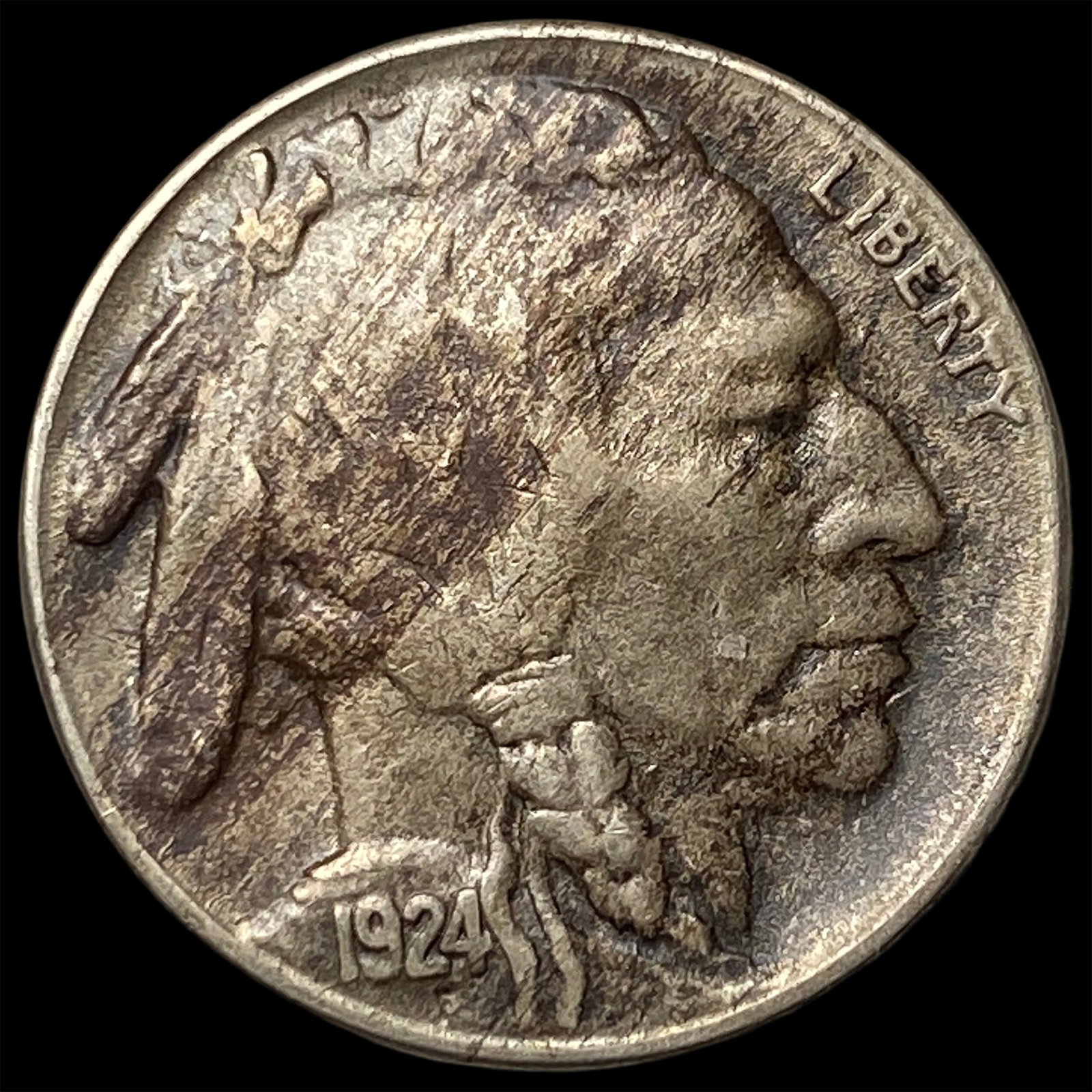 1924-S Buffalo Nickel CHOICE AU: 1924-S Buffalo Nickel CHOICE AU