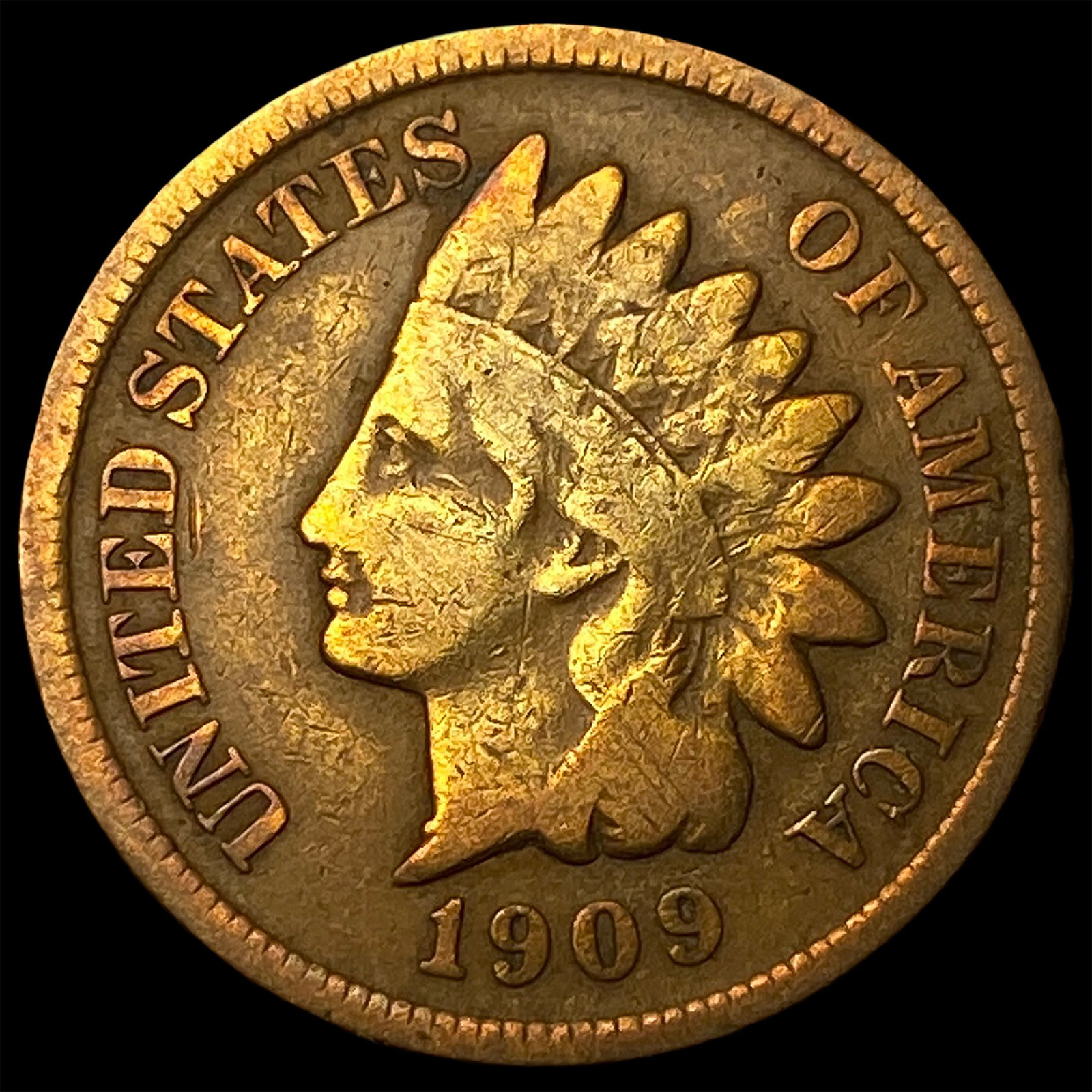 1909-S Indian Head Cent NEARLY UNCIRCULATED: 1909-S Indian Head Cent NEARLY UNCIRCULATED