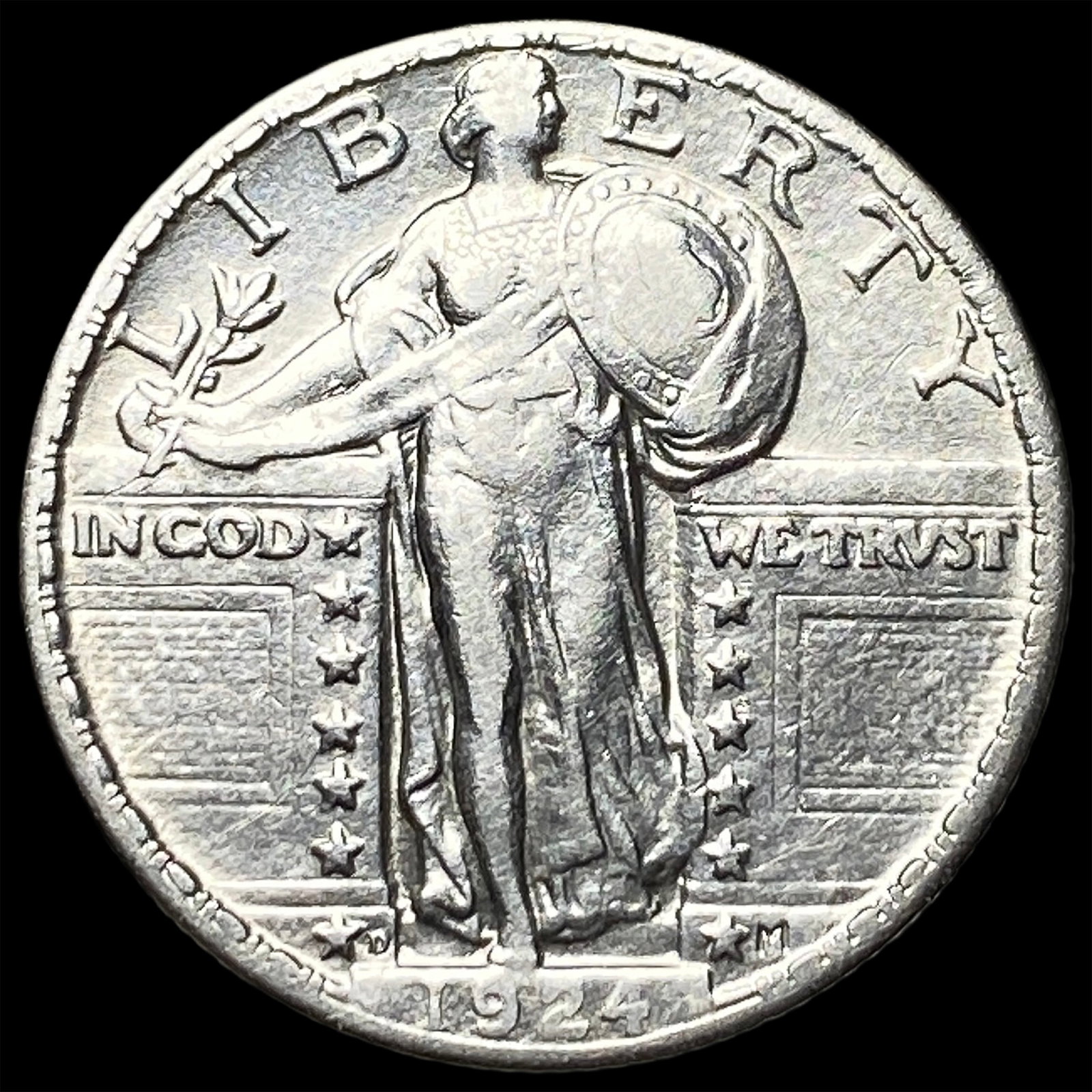 1924 Standing Liberty Quarter CHOICE AU: 1924 Standing Liberty Quarter CHOICE AU