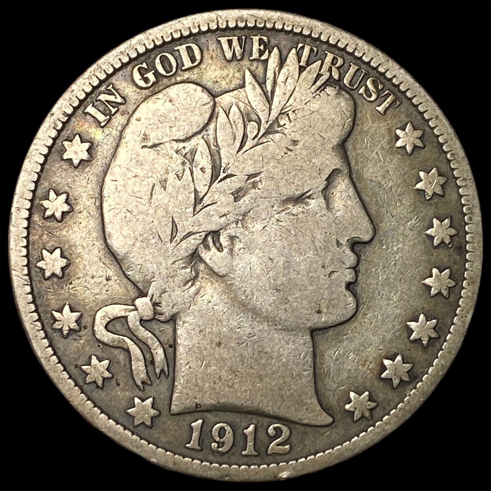 1912-D Silver Barber Half Dollar LIGHTLY CIRCULATED: 1912-D Silver Barber Half Dollar LIGHTLY CIRCULATED