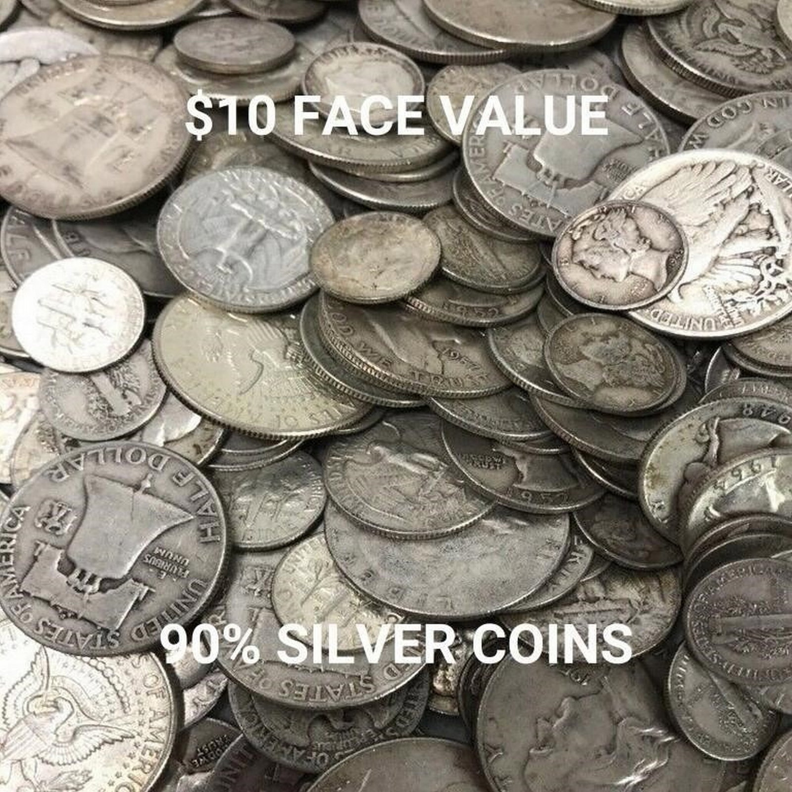 $10 Face Value Bag US Mixed 90% Silver: $10 Face Value Bag US Mixed 90% Silver