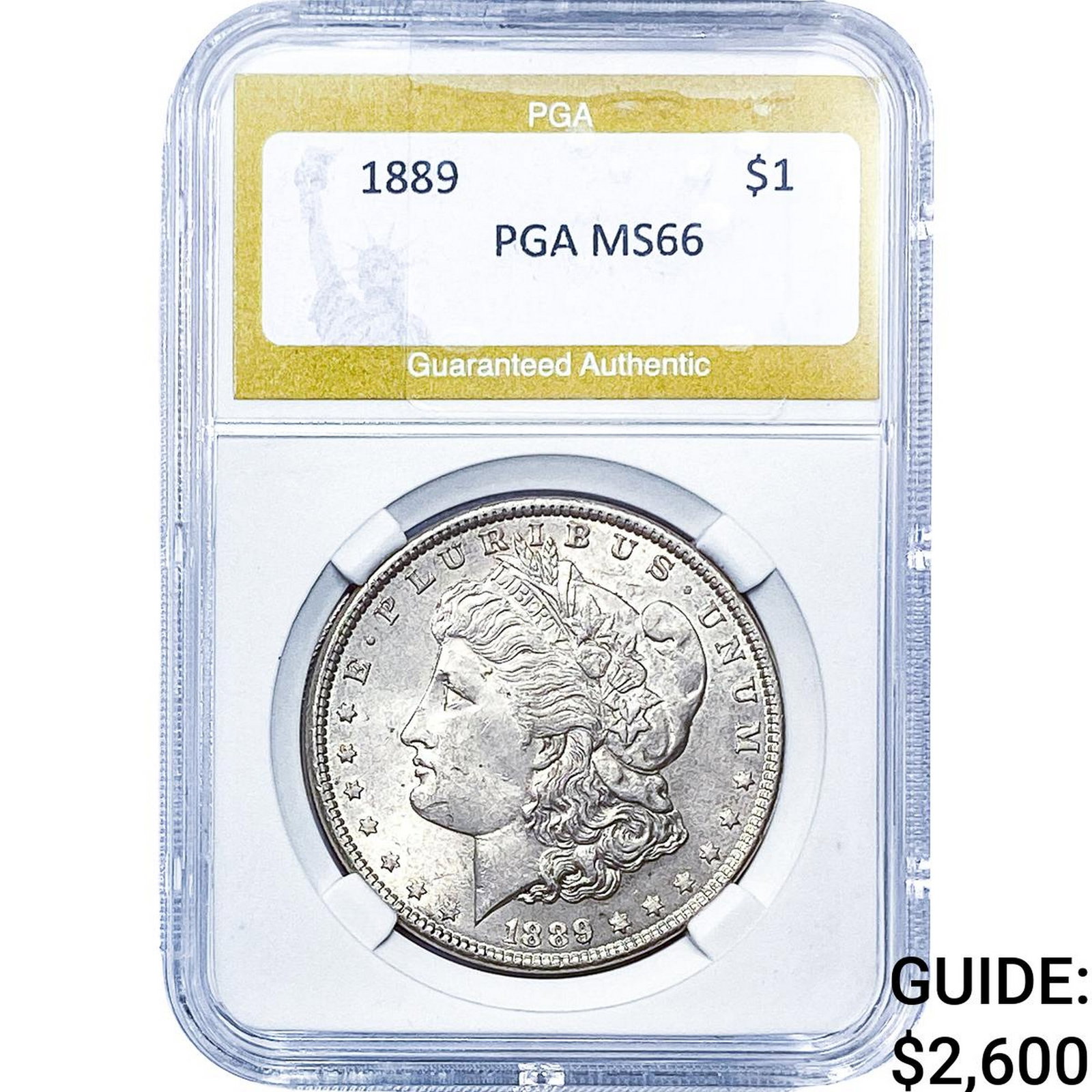 1889 Morgan Silver Dollar PGA MS66: 1889 Morgan Silver Dollar PGA MS66