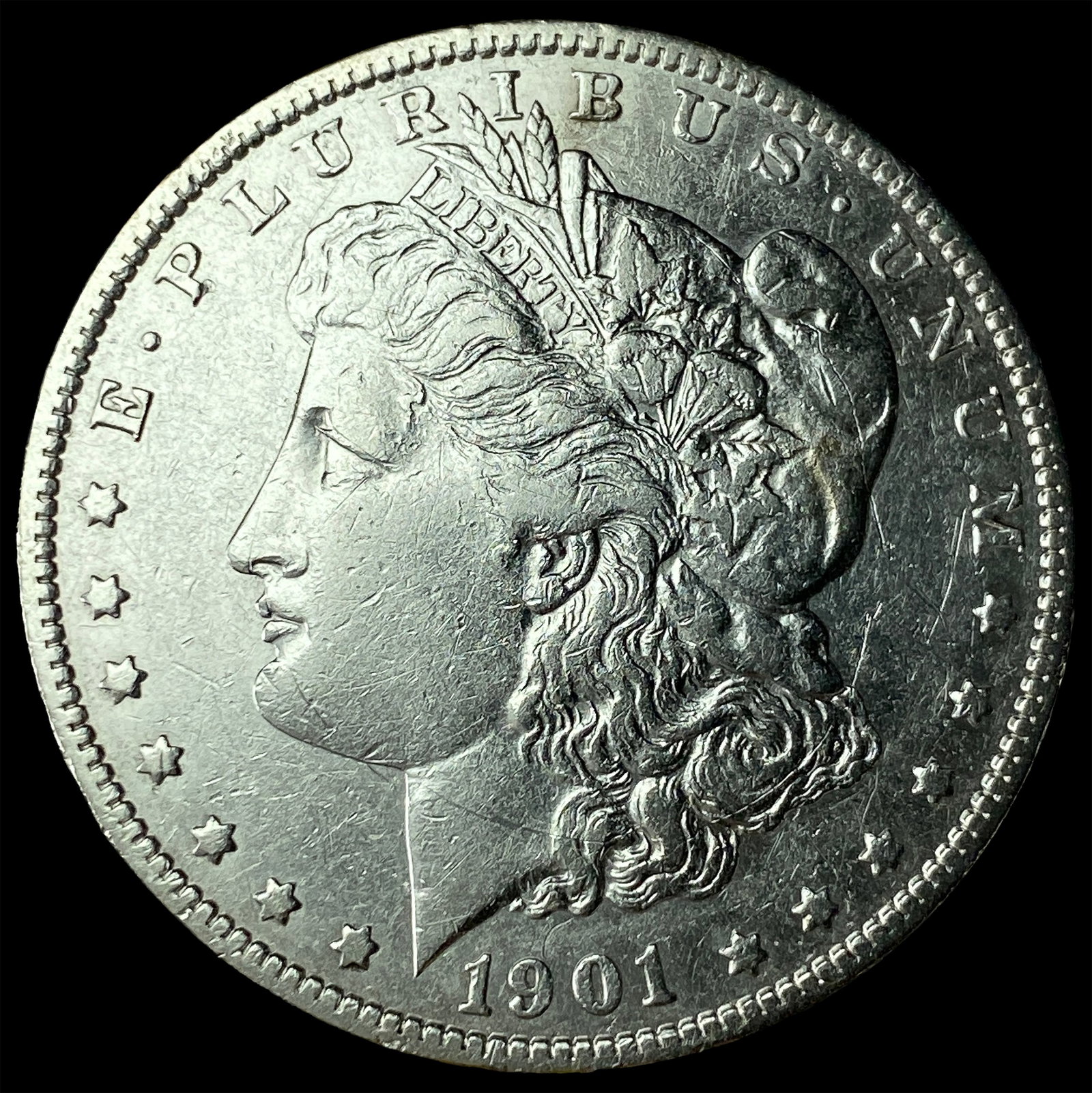 1901-S Silver Morgan Dollar CLOSELY UNCIRCULATED: 1901-S Silver Morgan Dollar CLOSELY UNCIRCULATED