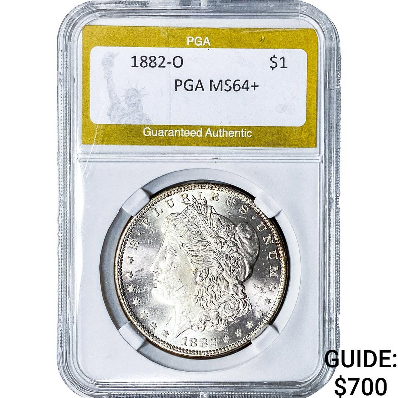 1882-O Morgan Silver Dollar PGA MS64+: 1882-O Morgan Silver Dollar PGA MS64+