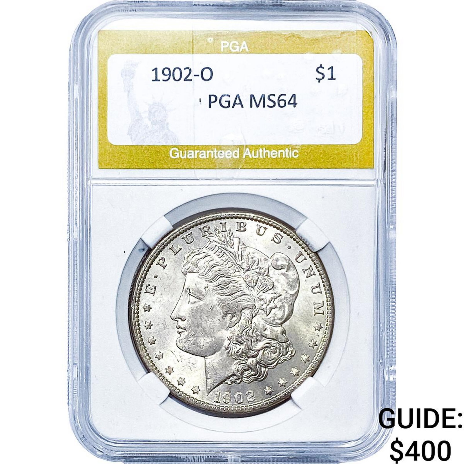 1902-O Morgan Silver Dollar PGA MS64: 1902-O Morgan Silver Dollar PGA MS64