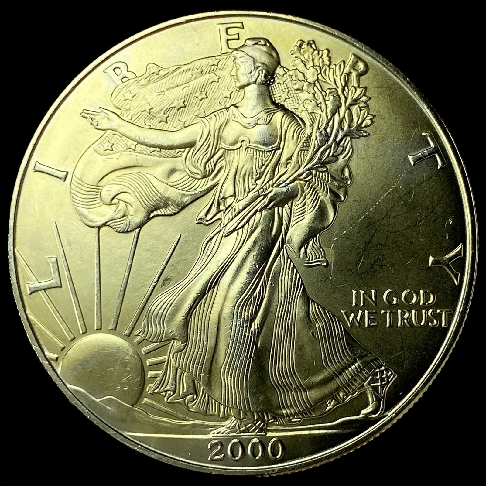 2000 1 oz Silver American Eagle $1 GEM BU (1 of 2)