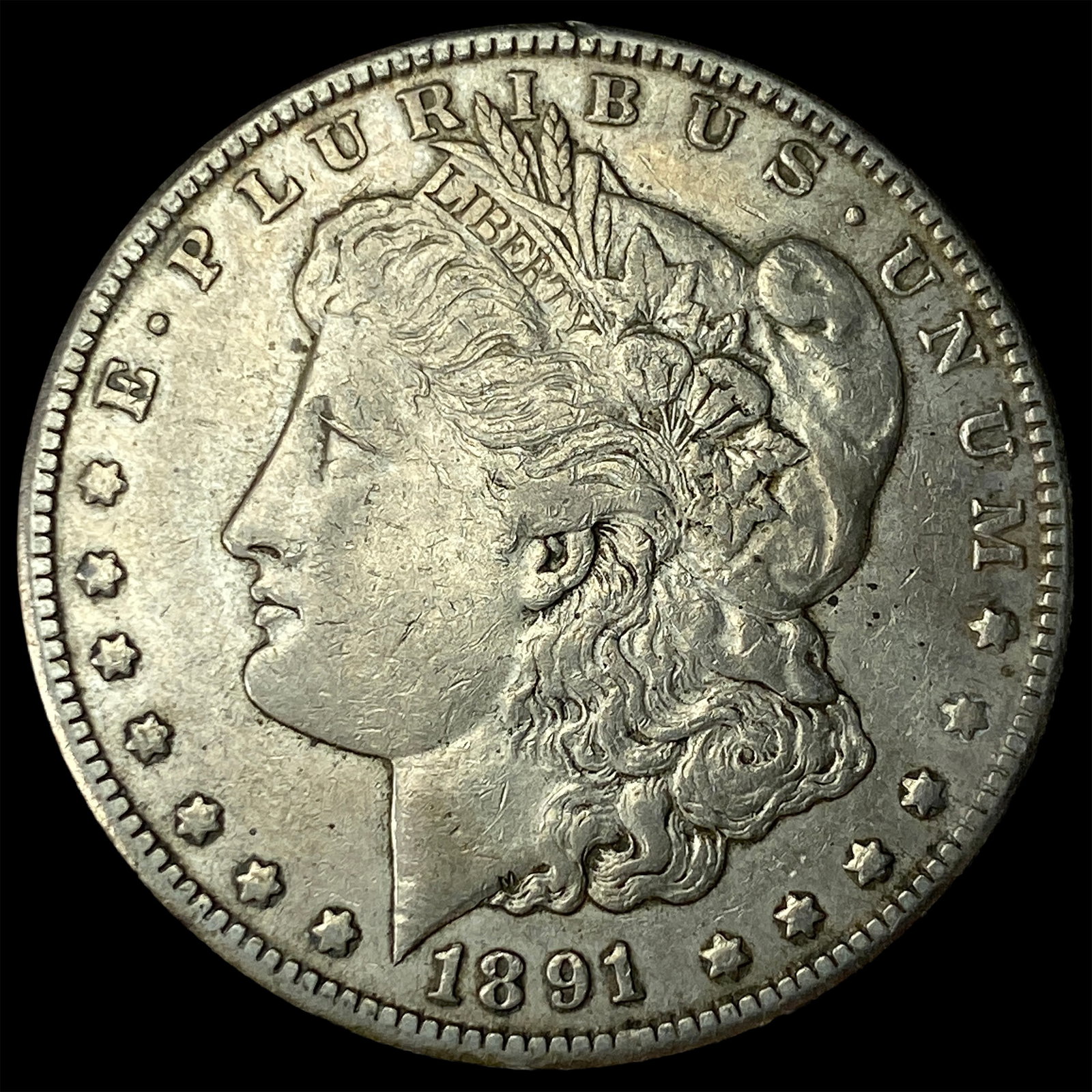 1891-CC Silver Morgan Dollar NEARLY UNCIRCULATED: 1891-CC Silver Morgan Dollar NEARLY UNCIRCULATED