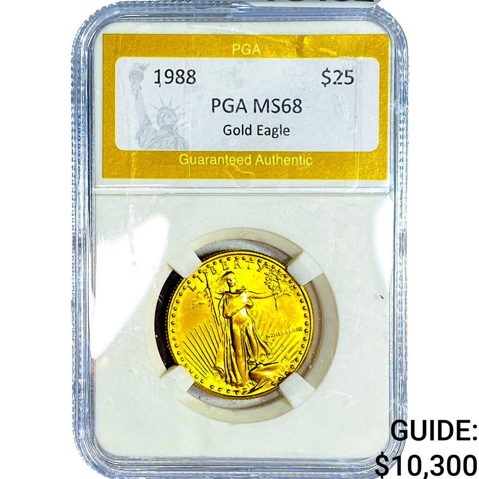 1988 1/2oz $25 Gold Eagle PGA MS68: 1988 1/2oz $25 Gold Eagle PGA MS68