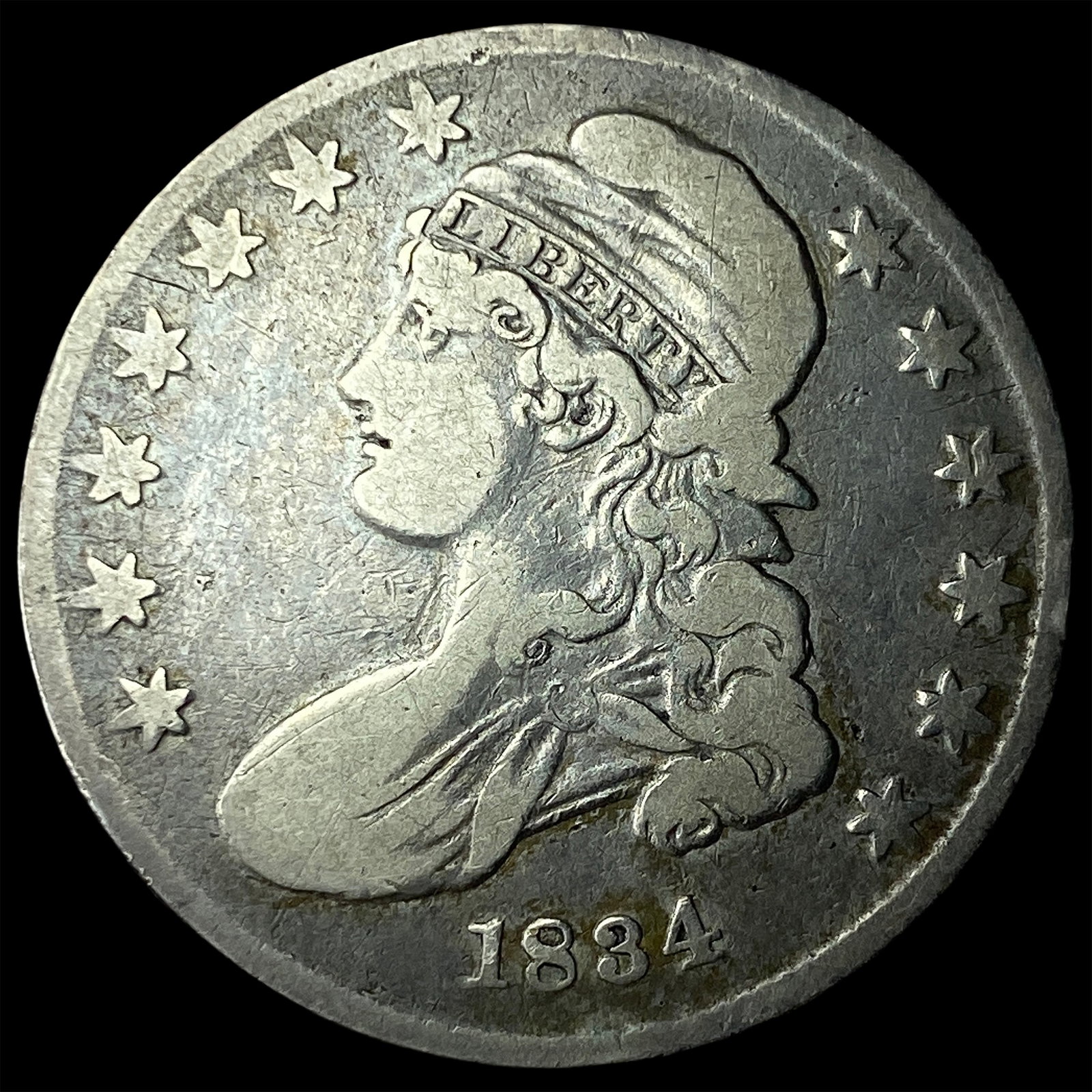 1834 Capped Bust Half Dollar LIGHTLY CIRCULATED