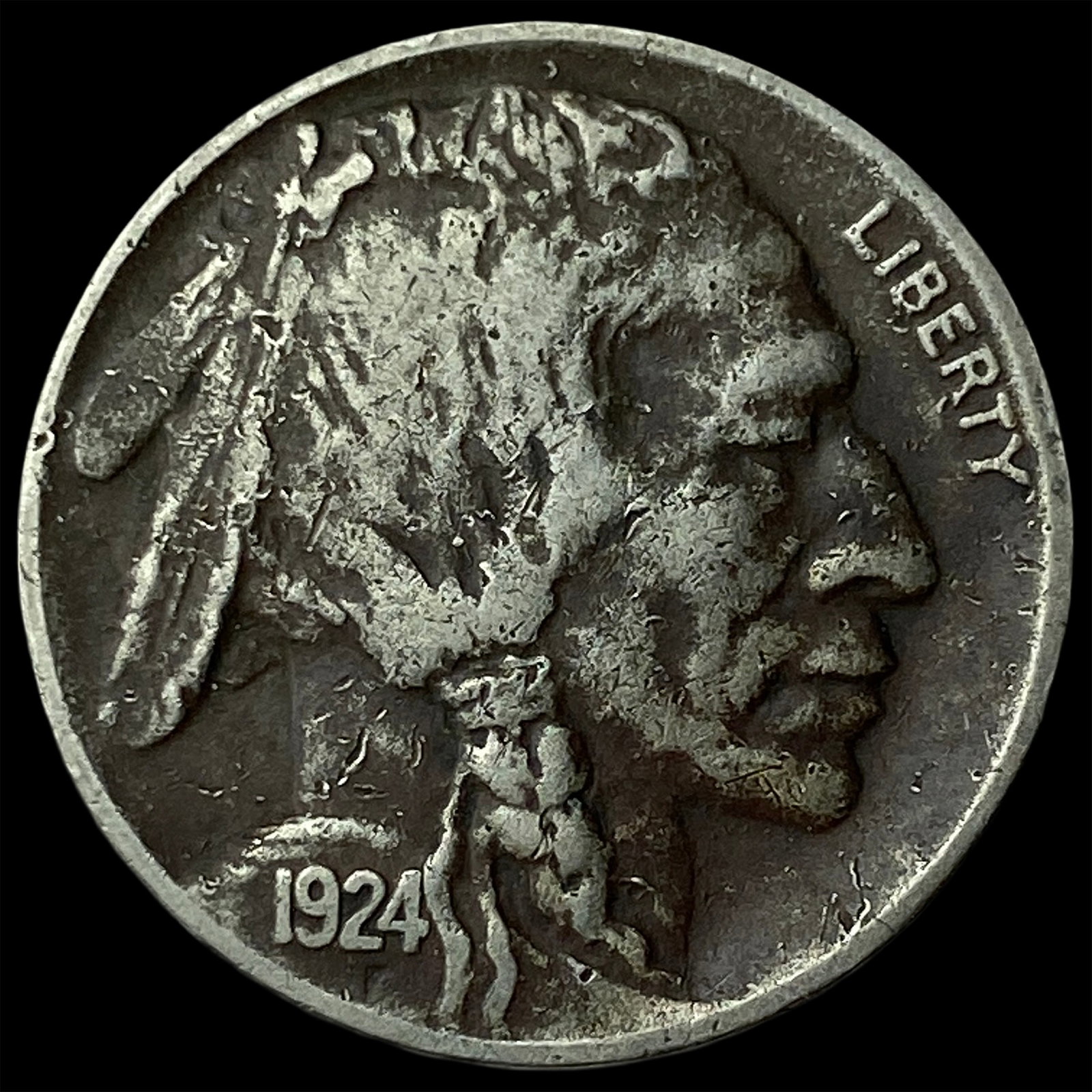 1924-D Buffalo Nickel NEARLY UNCIRCULATED: 1924-D Buffalo Nickel NEARLY UNCIRCULATED