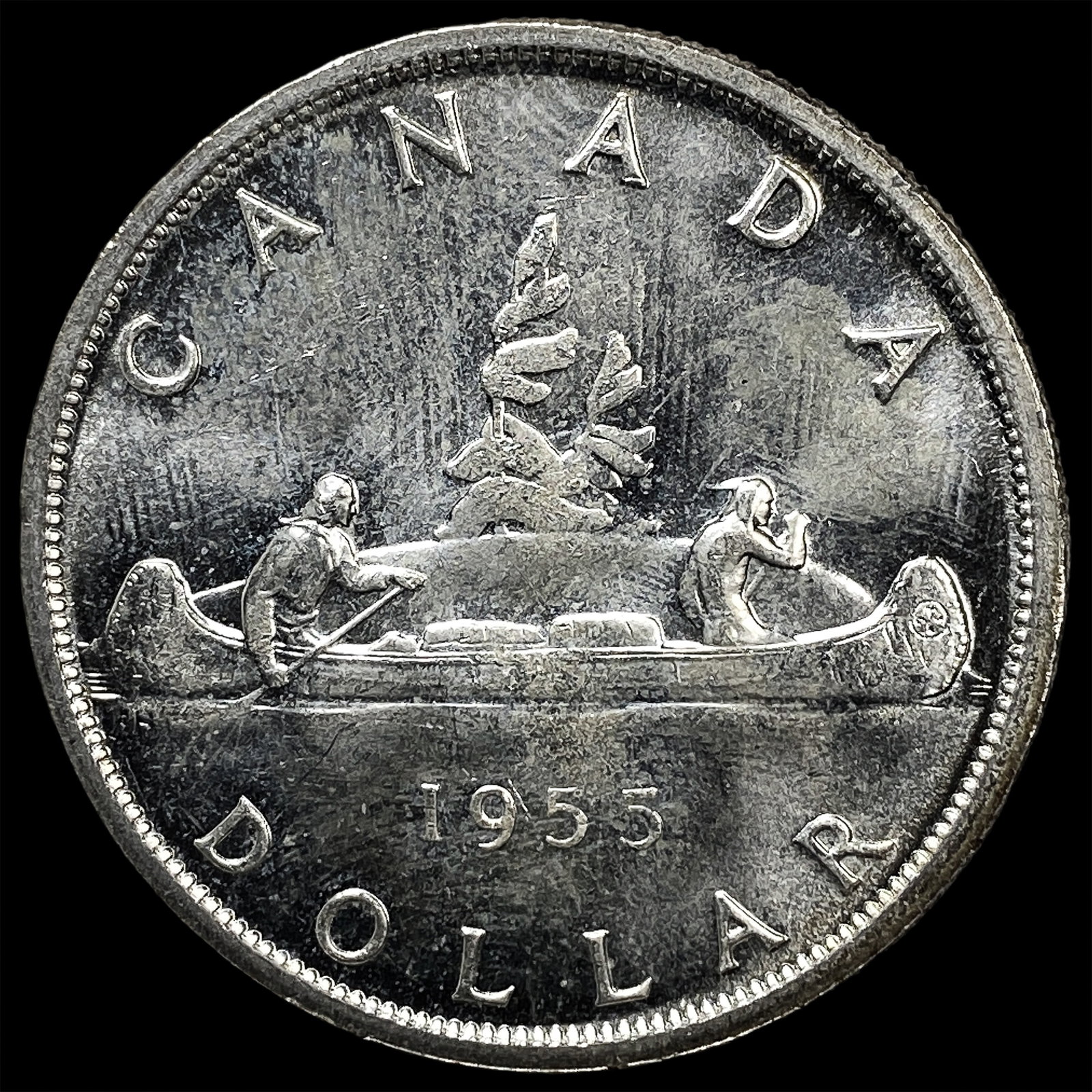 1955 Canada Silver Dollar - 2