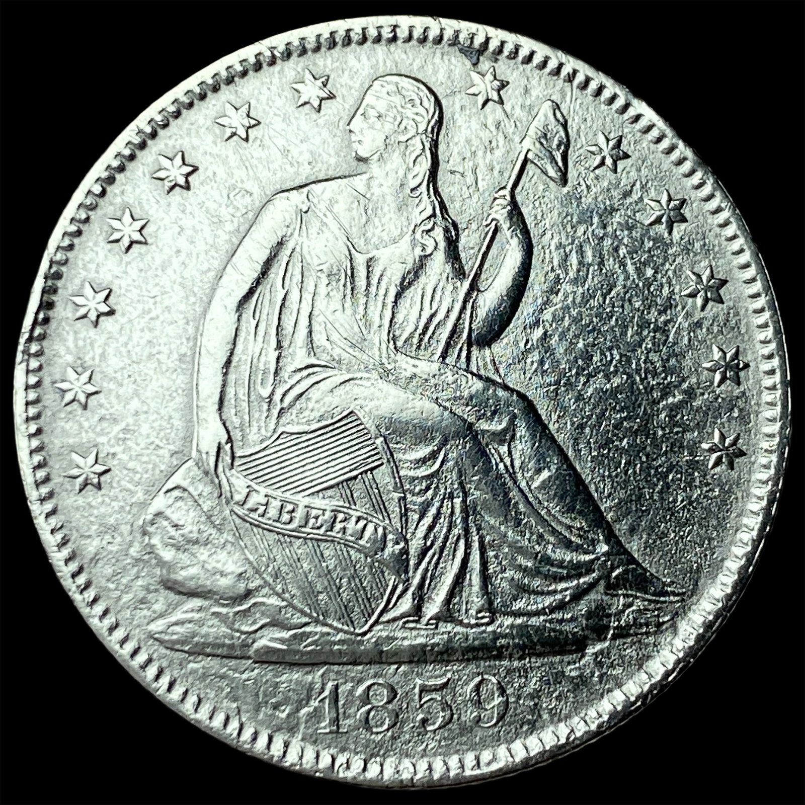 1859-O Silver Half Dollar HIGH GRADE: 1859-O Silver Half Dollar HIGH GRADE