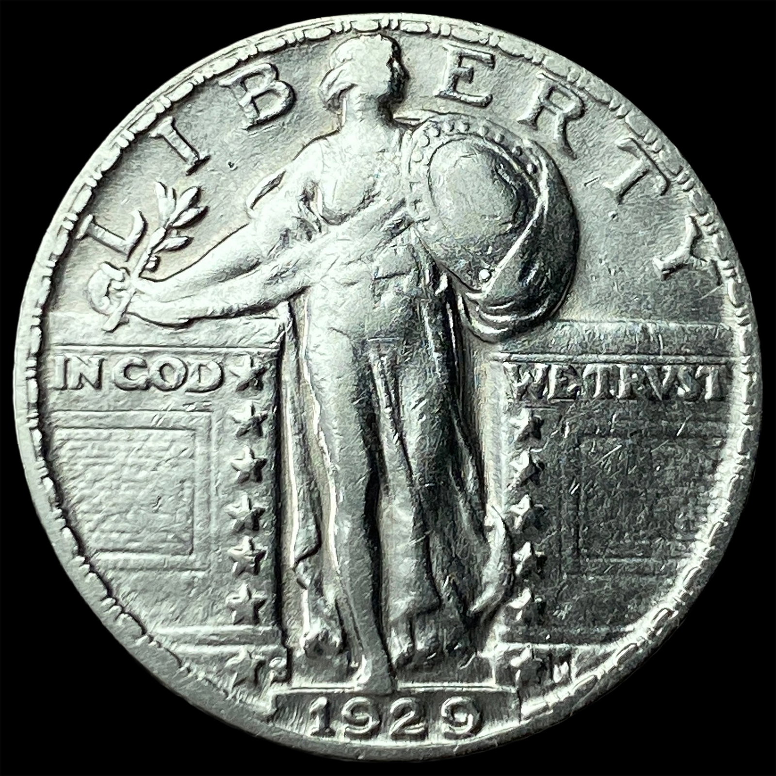 1929 Standing Liberty Quarter CLOSELY UNCIRCULATED: 1929 Standing Liberty Quarter CLOSELY UNCIRCULATED