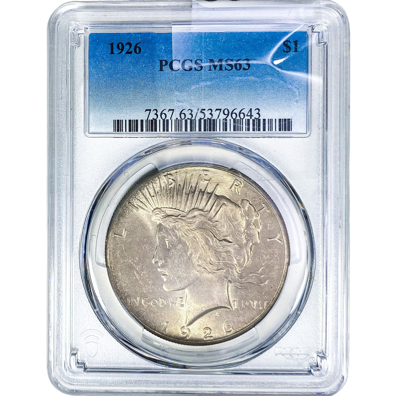 1926 Silver Peace Dollar PCGS MS63: 1926 Silver Peace Dollar PCGS MS63