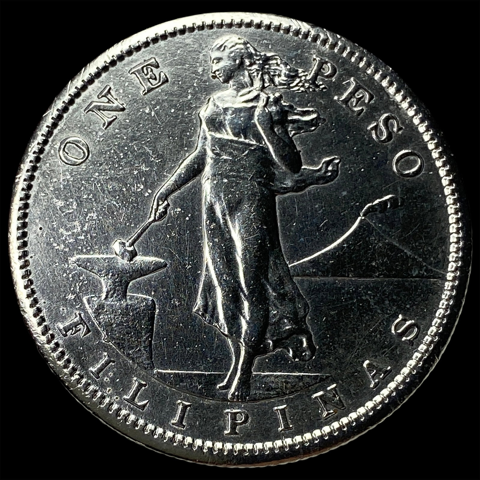 1910-S Silver One Peso Philippines CHOICE BU (1 of 2)
