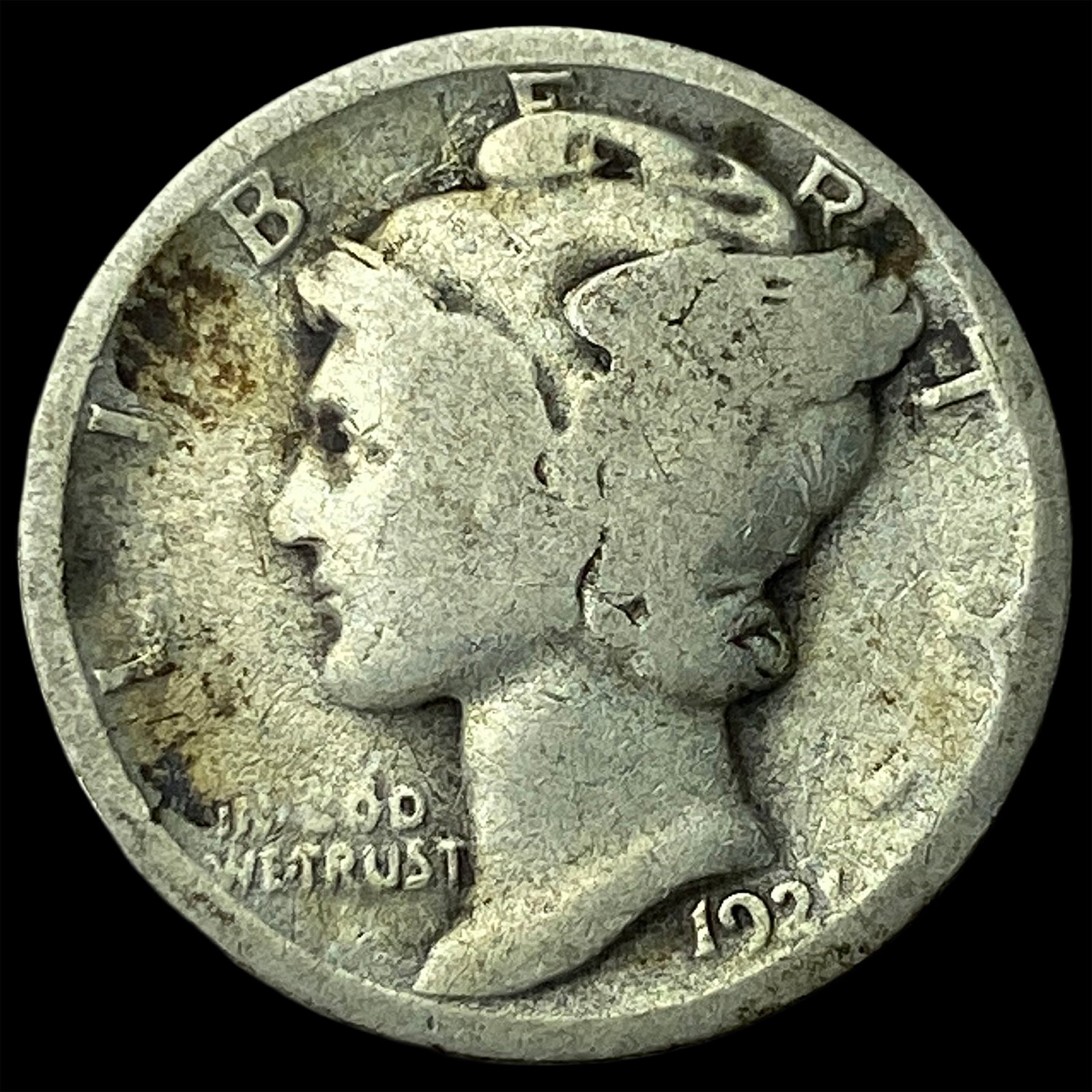 1921 Mercury Dime LIGHTLY CIRCULATED (1 of 2)